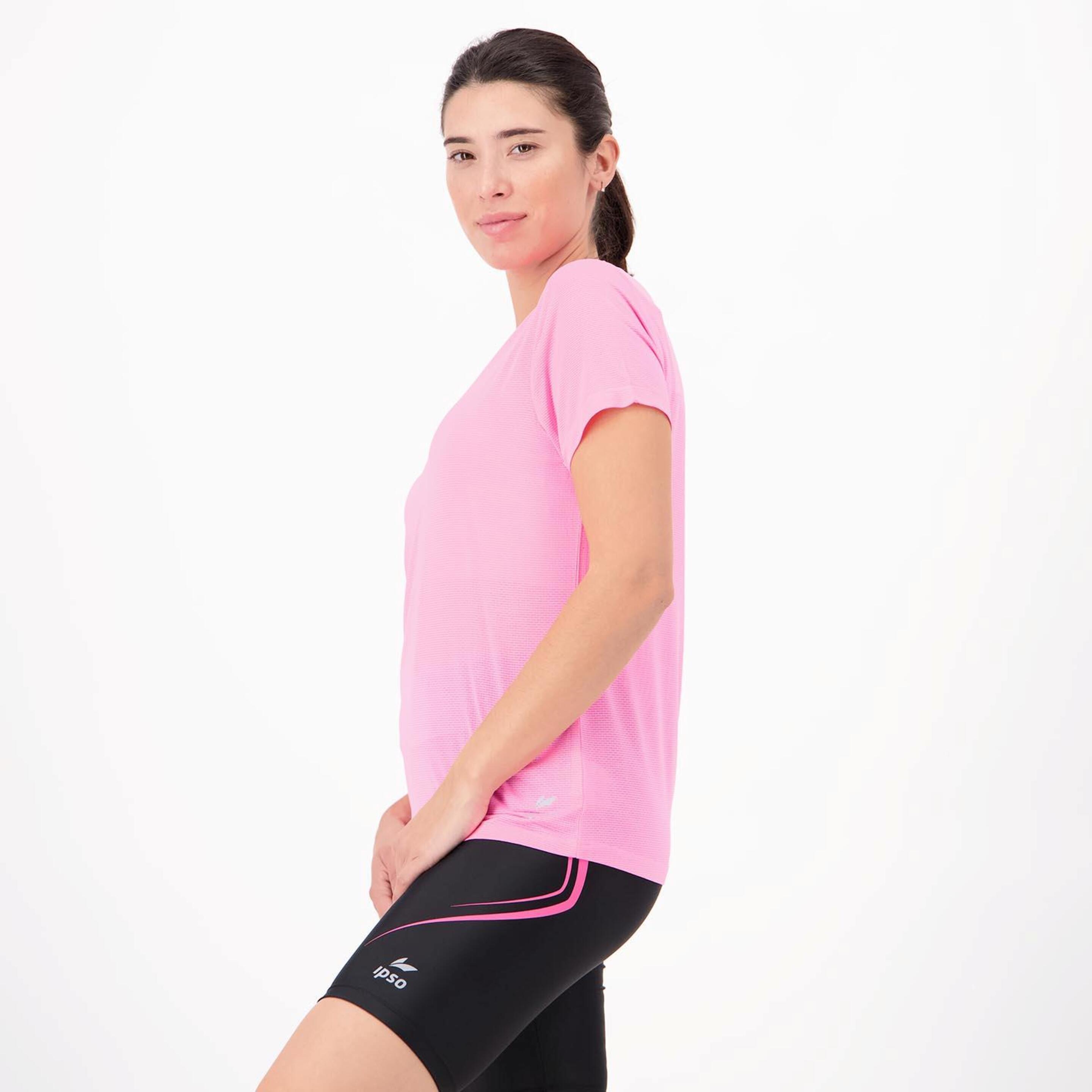 Ipso Basic - Rosa - Camiseta Running Mujer  | Sprinter
