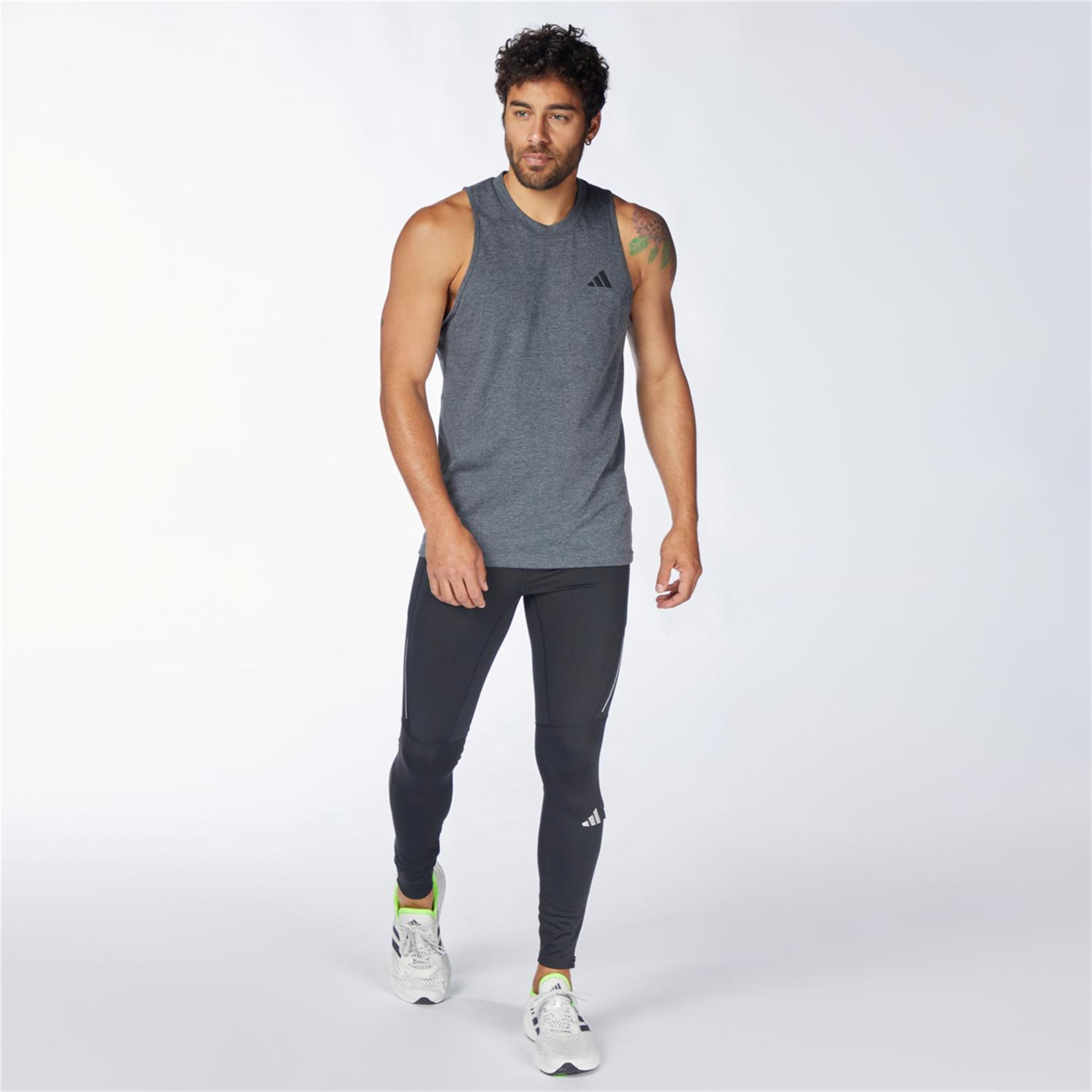 Camiseta adidas - Gris - Camiseta Running Hombre