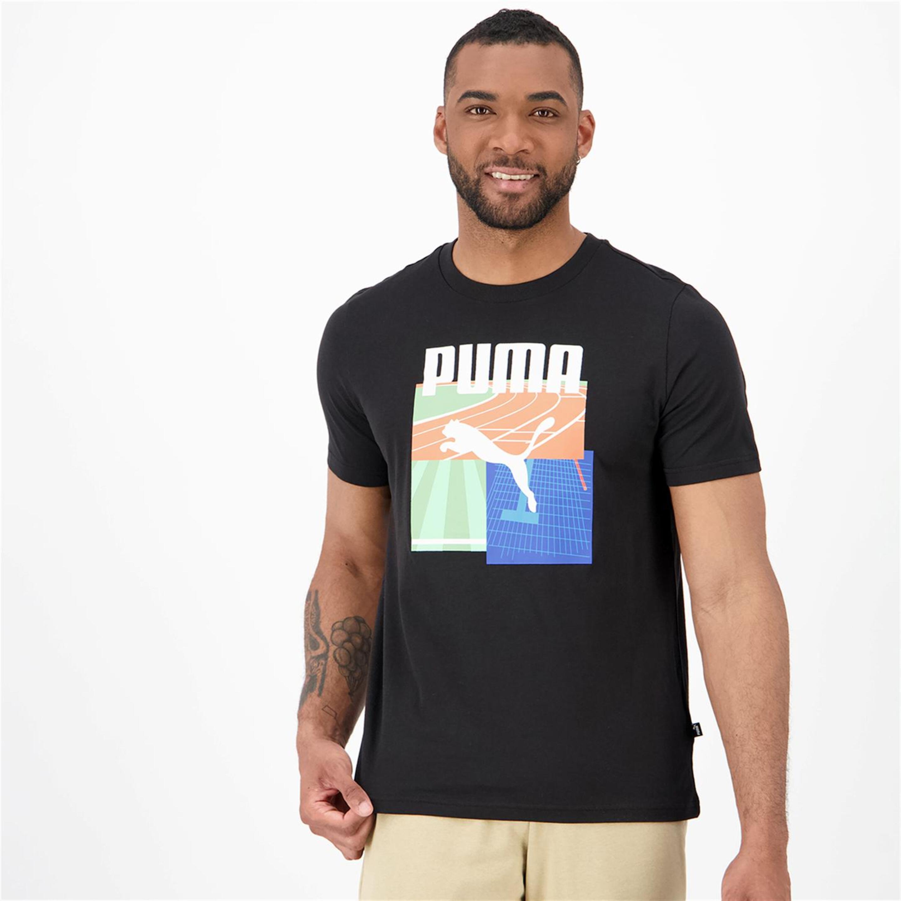 Puma Essential Graphic - negro - Camiseta Hombre