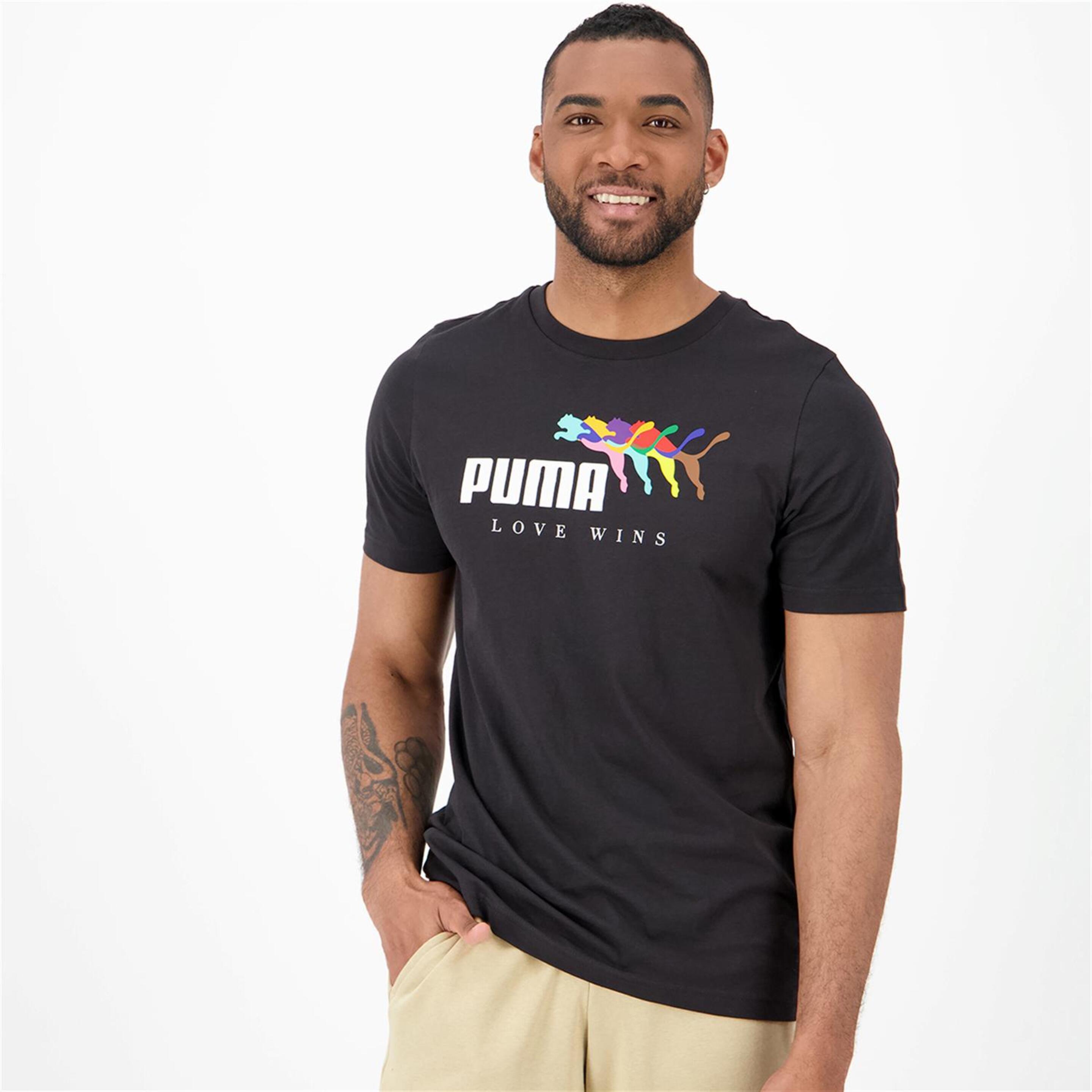 Puma Love Wins - negro - T-shirt Homem