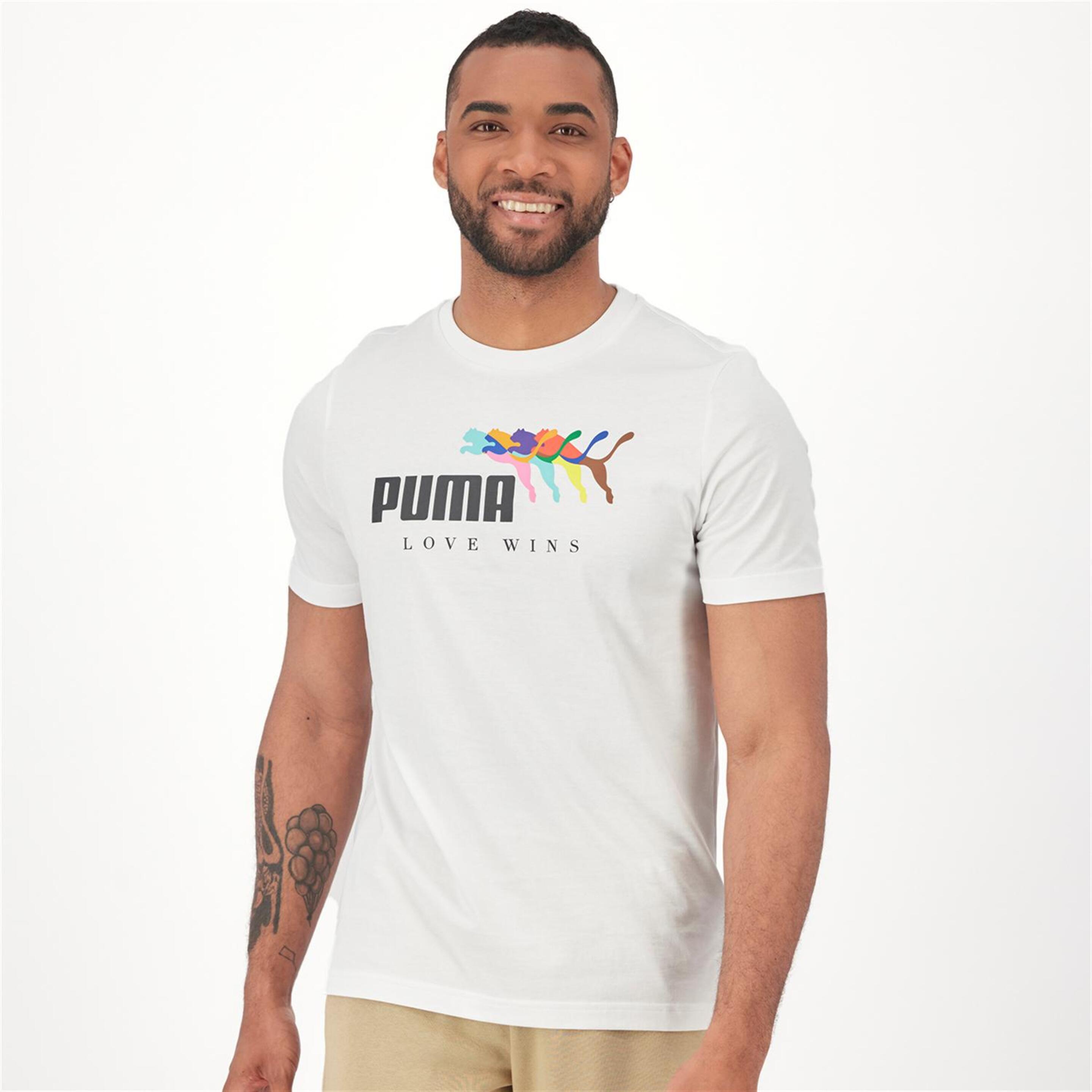 Puma Love Wins - blanco - T-shirt Homem