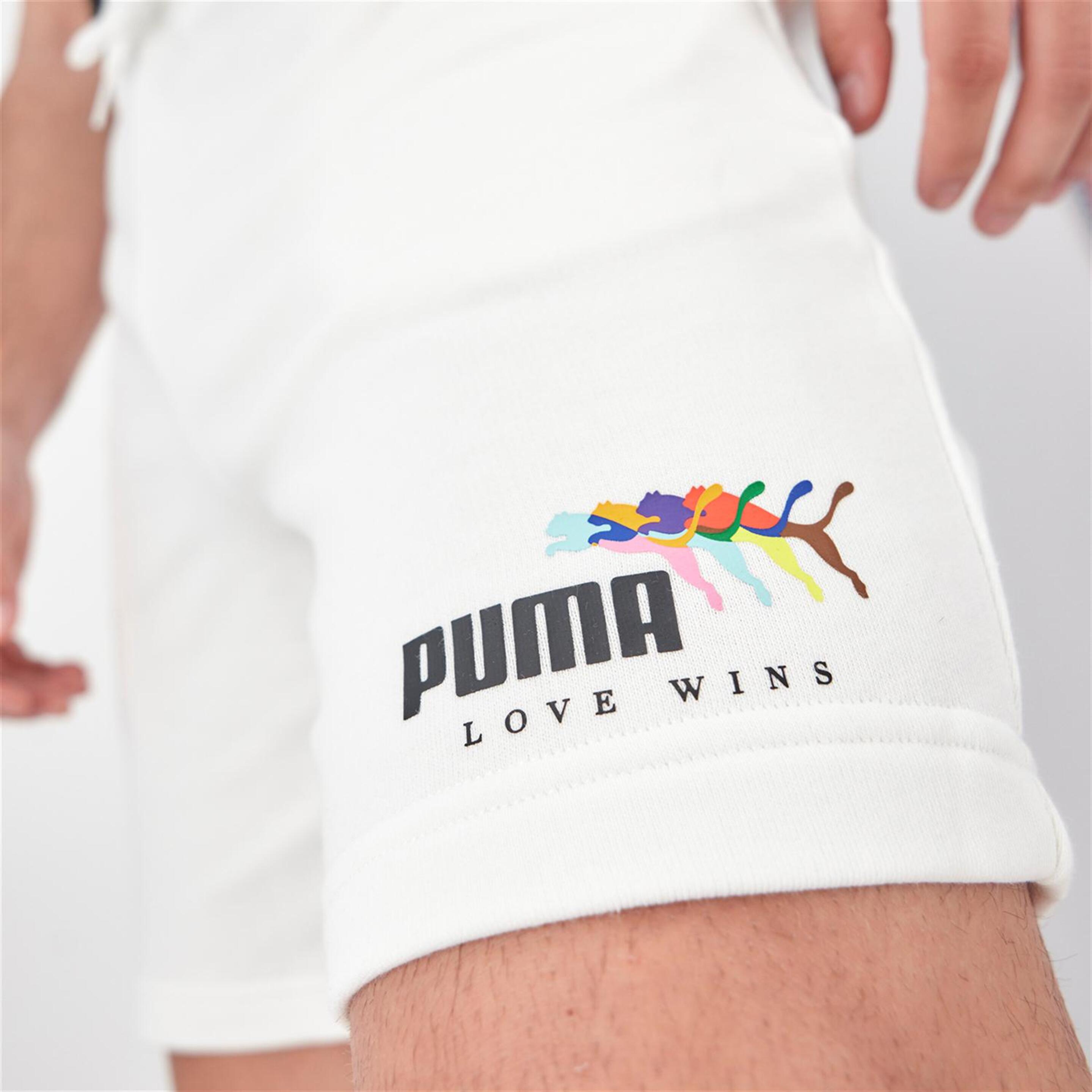 Puma Love Wins - Blanco - Pantalón Corto Hombre