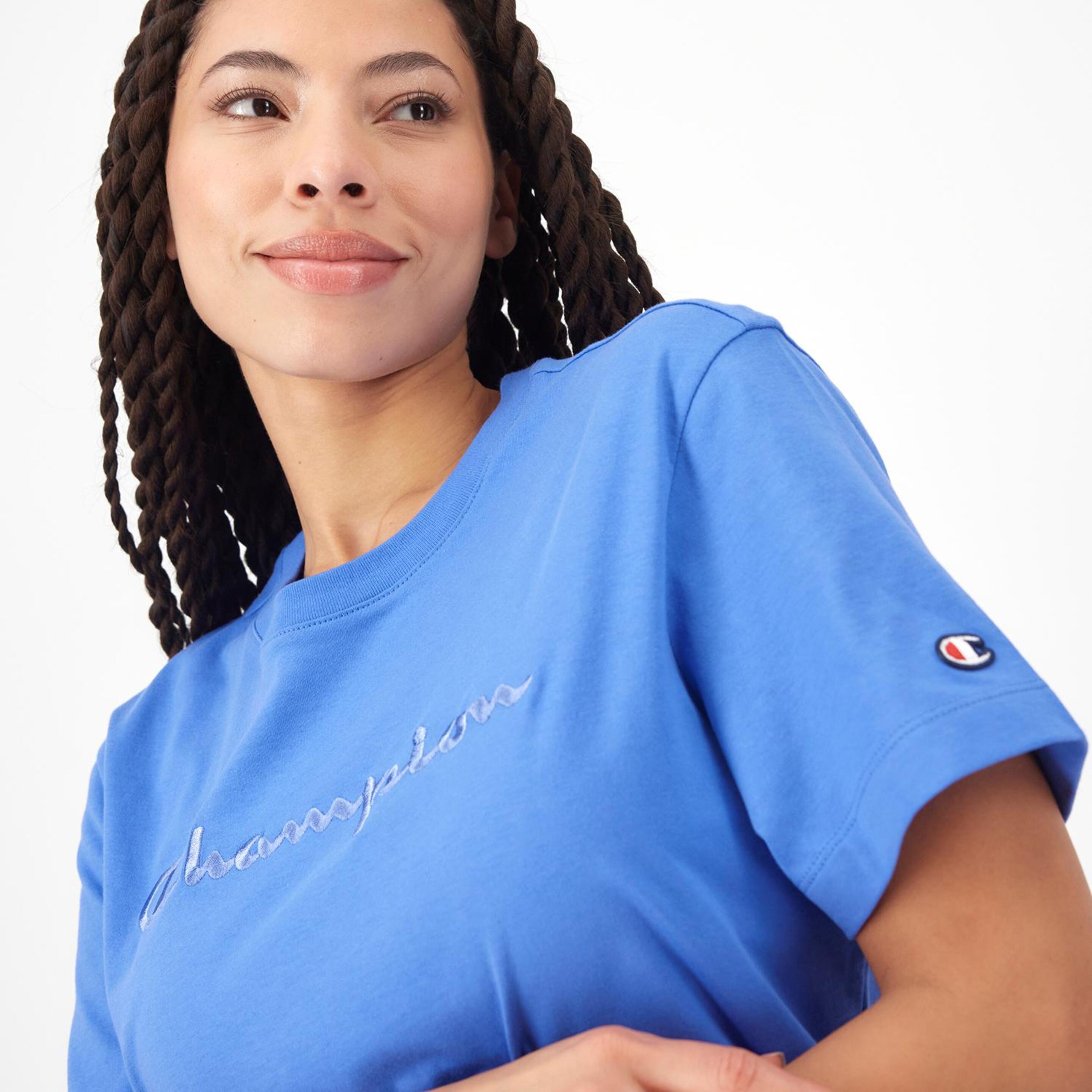 Champion Relaxed - Azul - Camiseta Mujer  | Sprinter