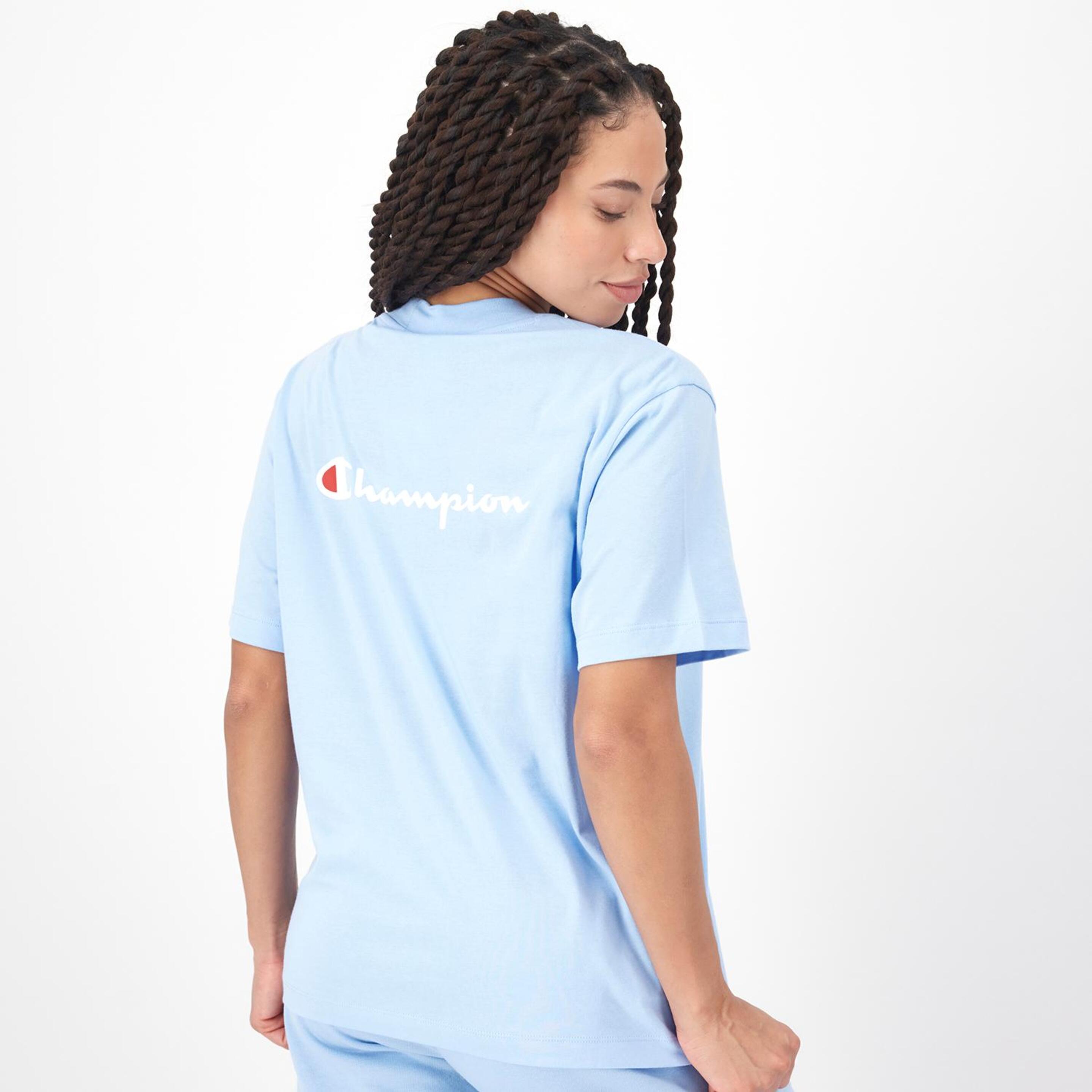 Champion Relaxed - Azul - T-shirt Mulher  | Sport Zone