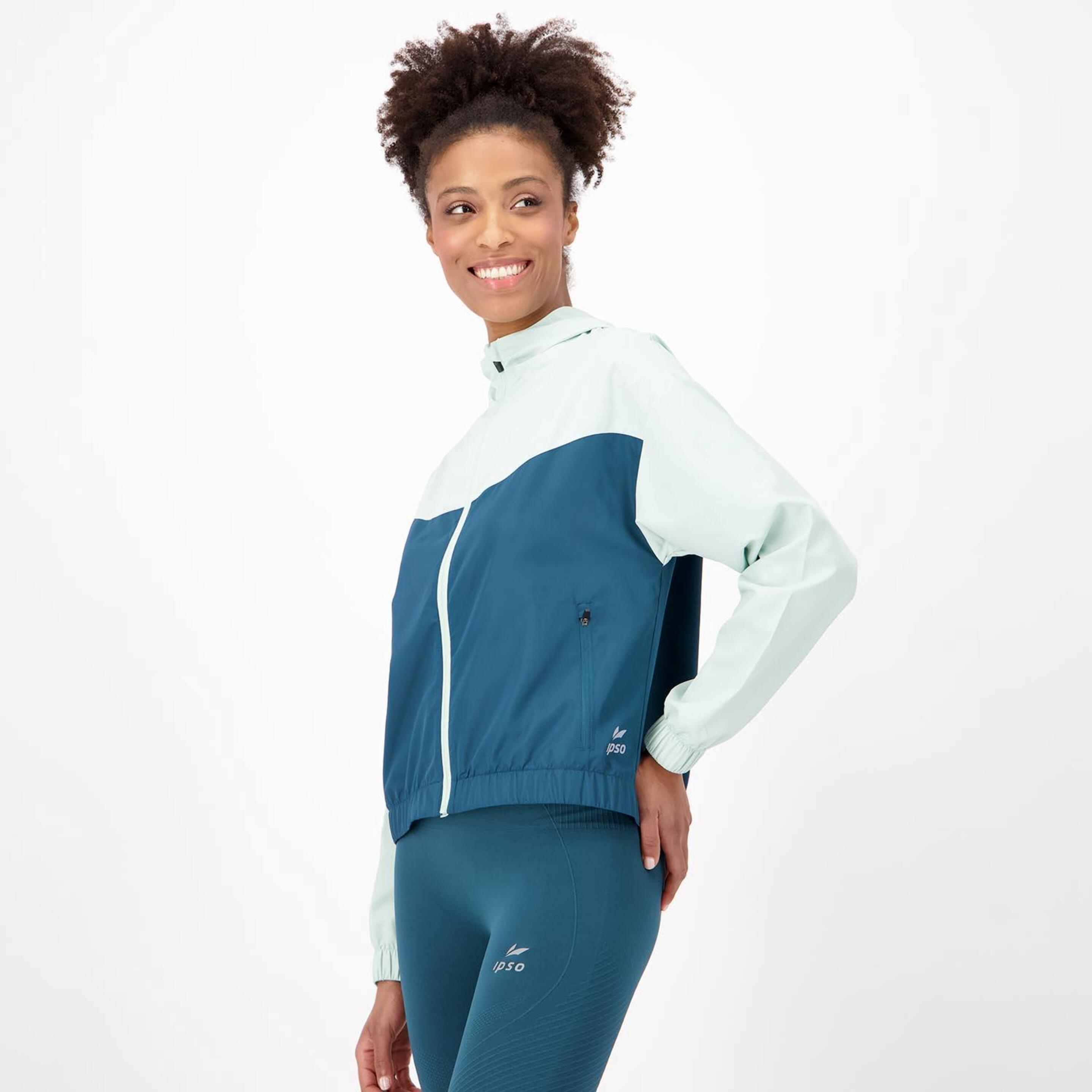 Ipso Basic 3 - Verde - Cortavientos Running Mujer  | Sprinter
