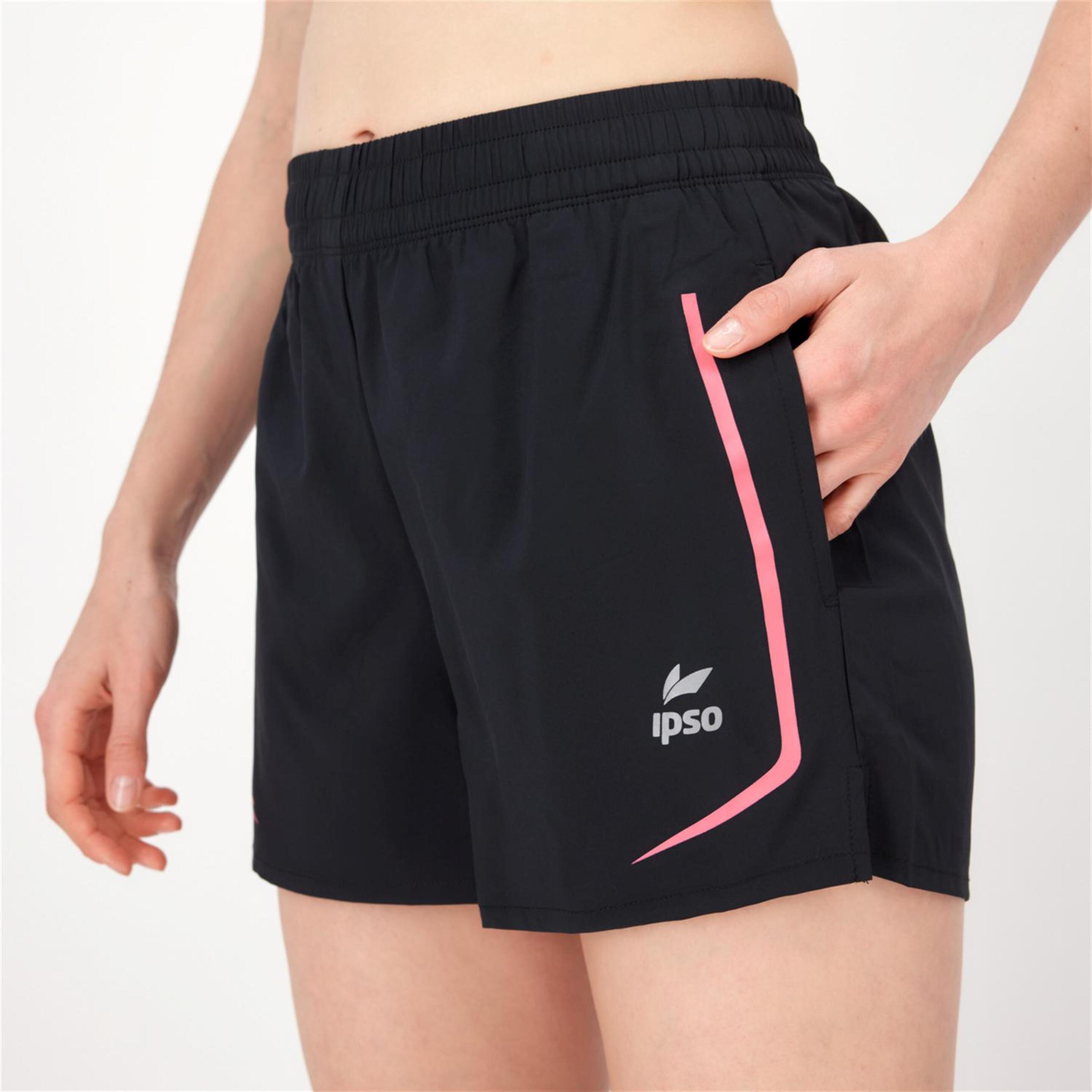 Ipso Combi - negro - Pantalón Corto Running Mujer