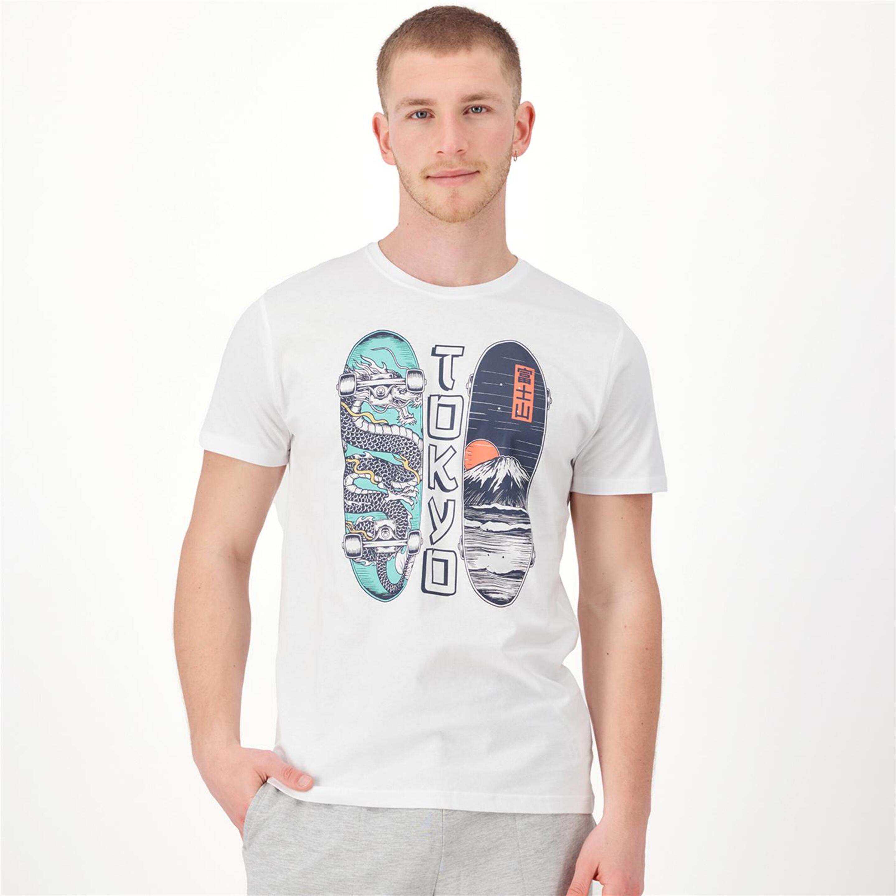 Silver Skateboard - blanco - Camiseta Hombre