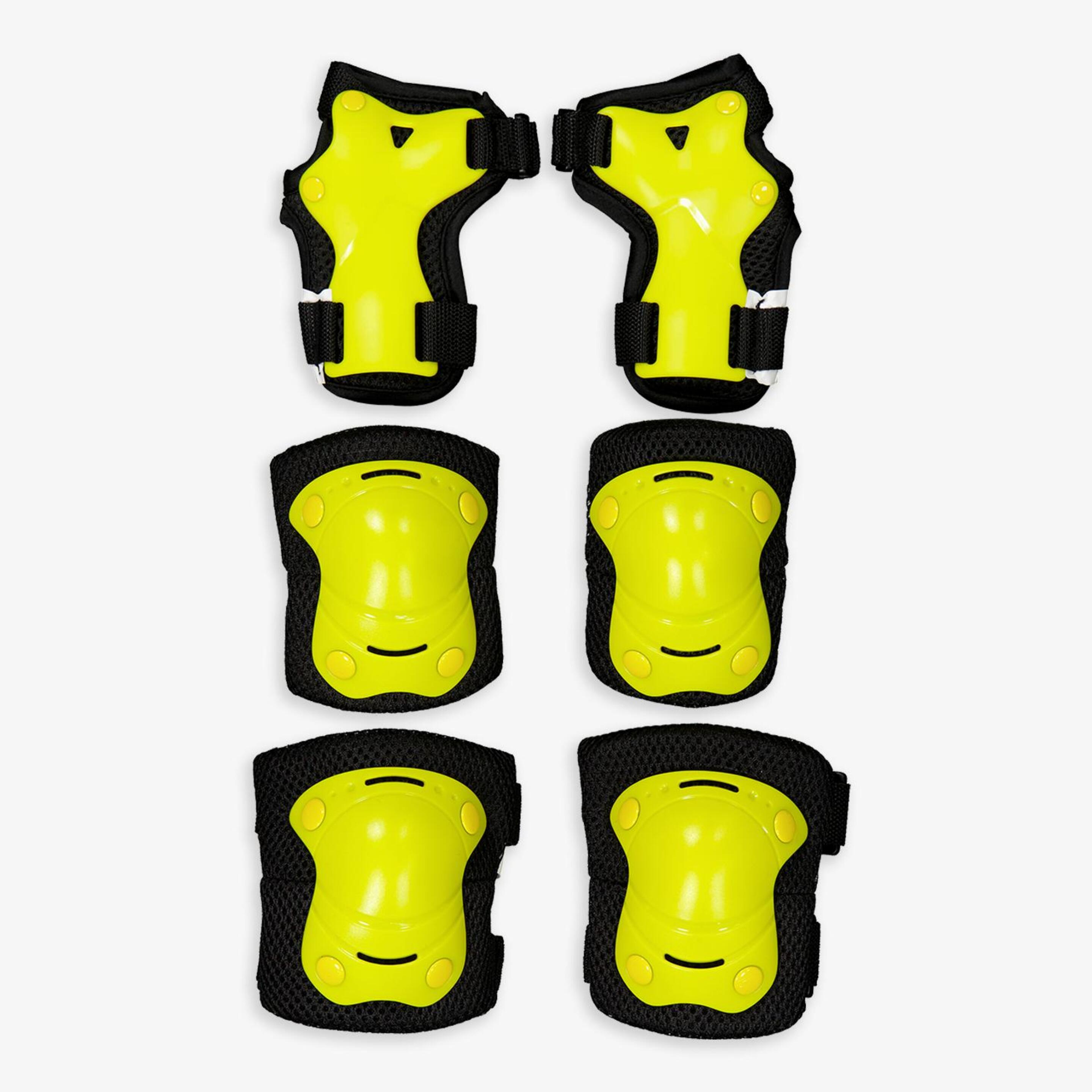 Set Protecciones Mítical - amarillo - Accesorios Patinaje Junior