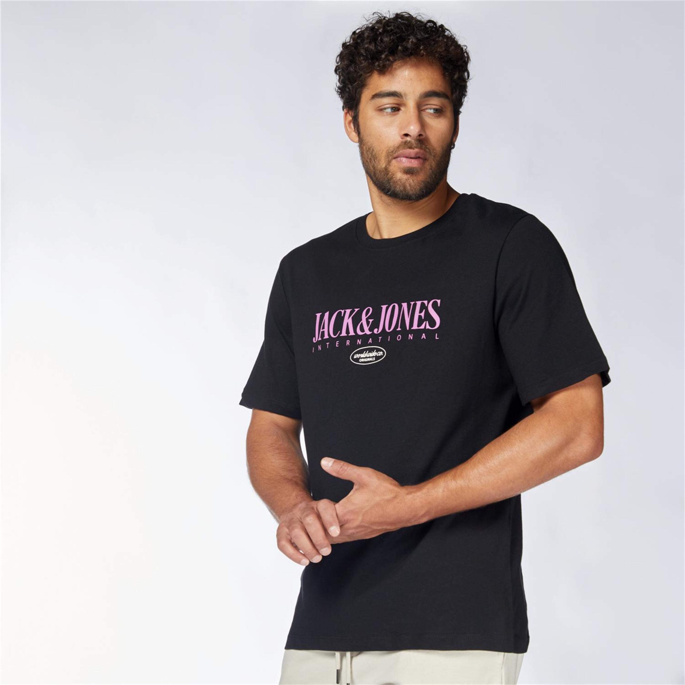 Jack & Jones Lucca - Negro - Camiseta Hombre