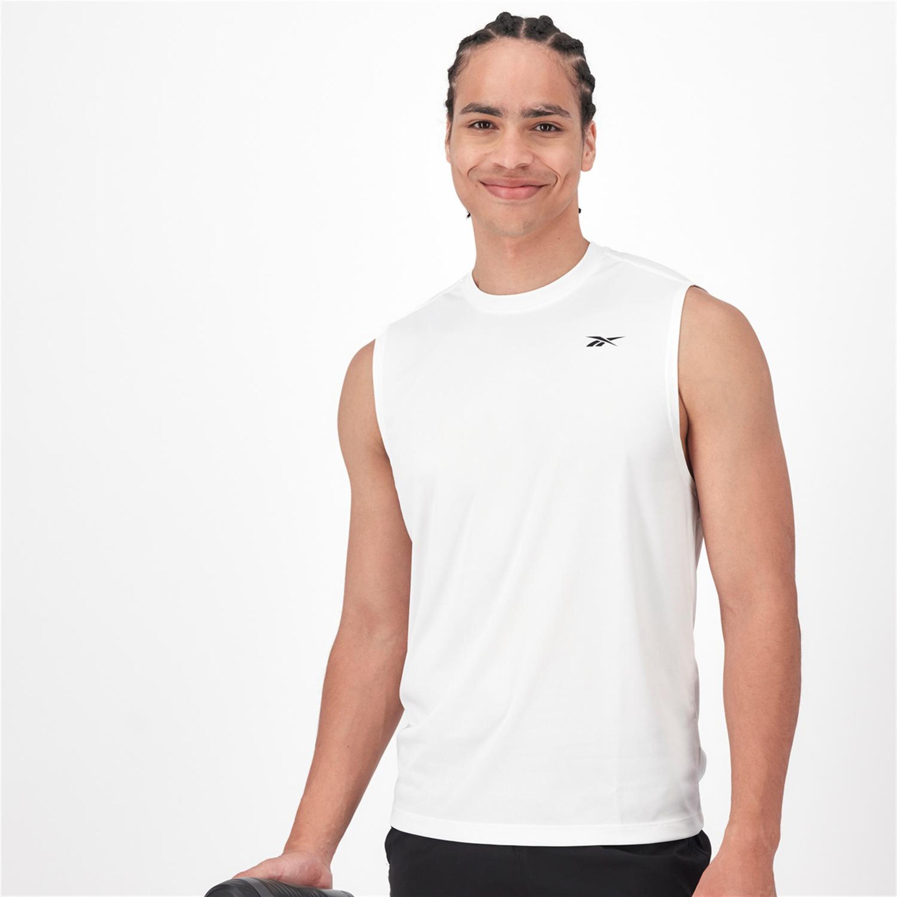 Reebok Train Tech - blanco - Camiseta Running Hombre