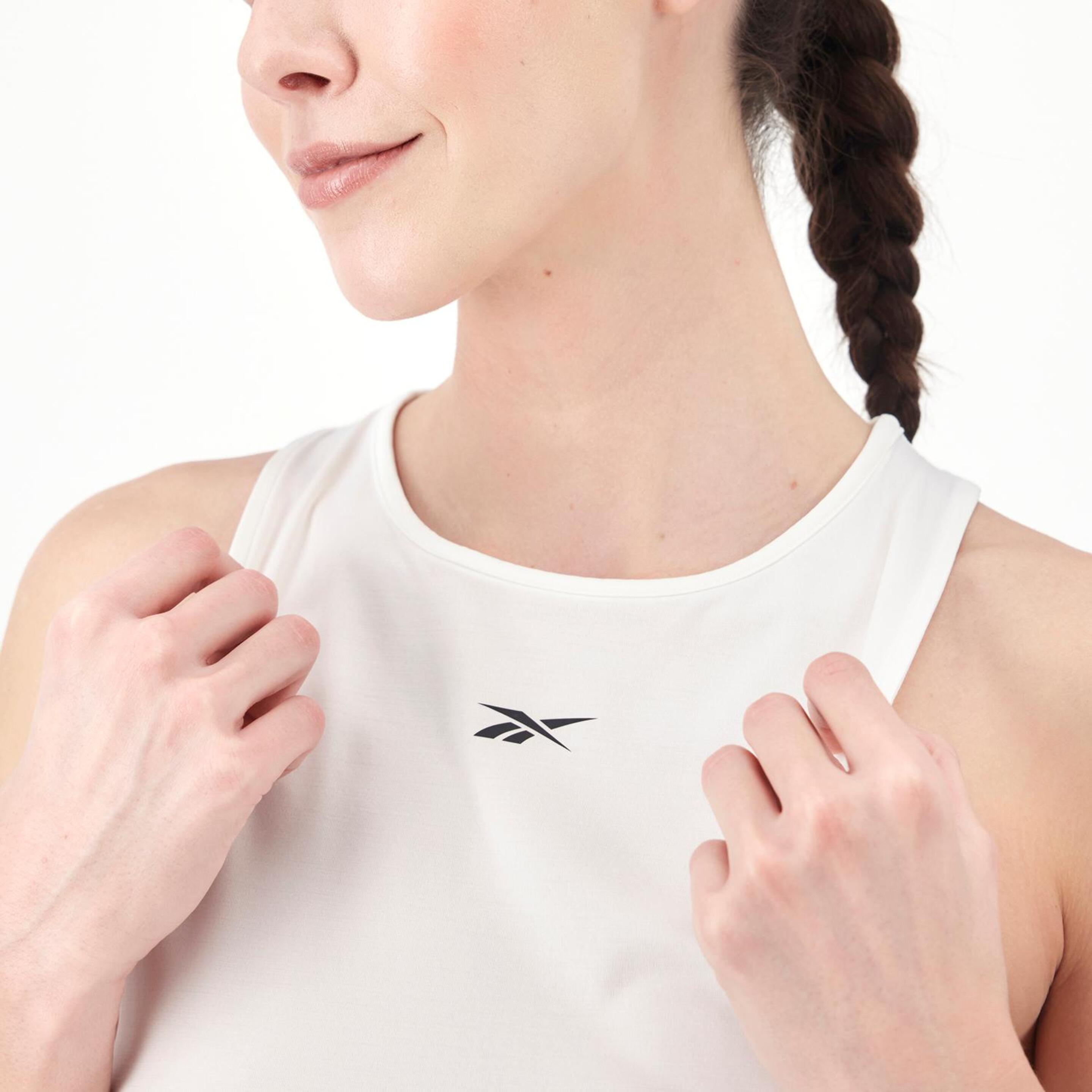 Camiseta Reebok - Blanco - Camiseta Running Mujer