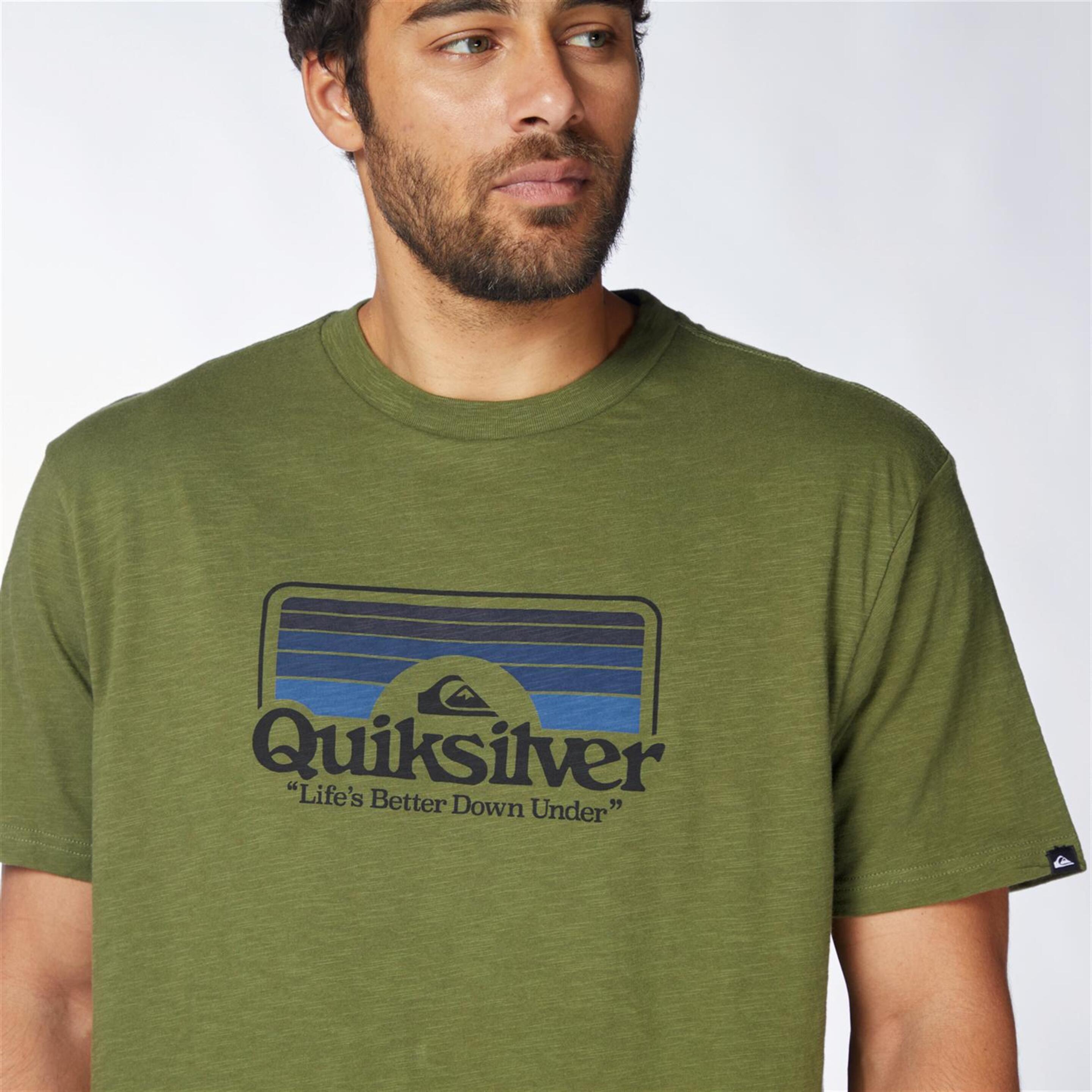 Camiseta Quiksilver - Kaki - Camiseta Hombre