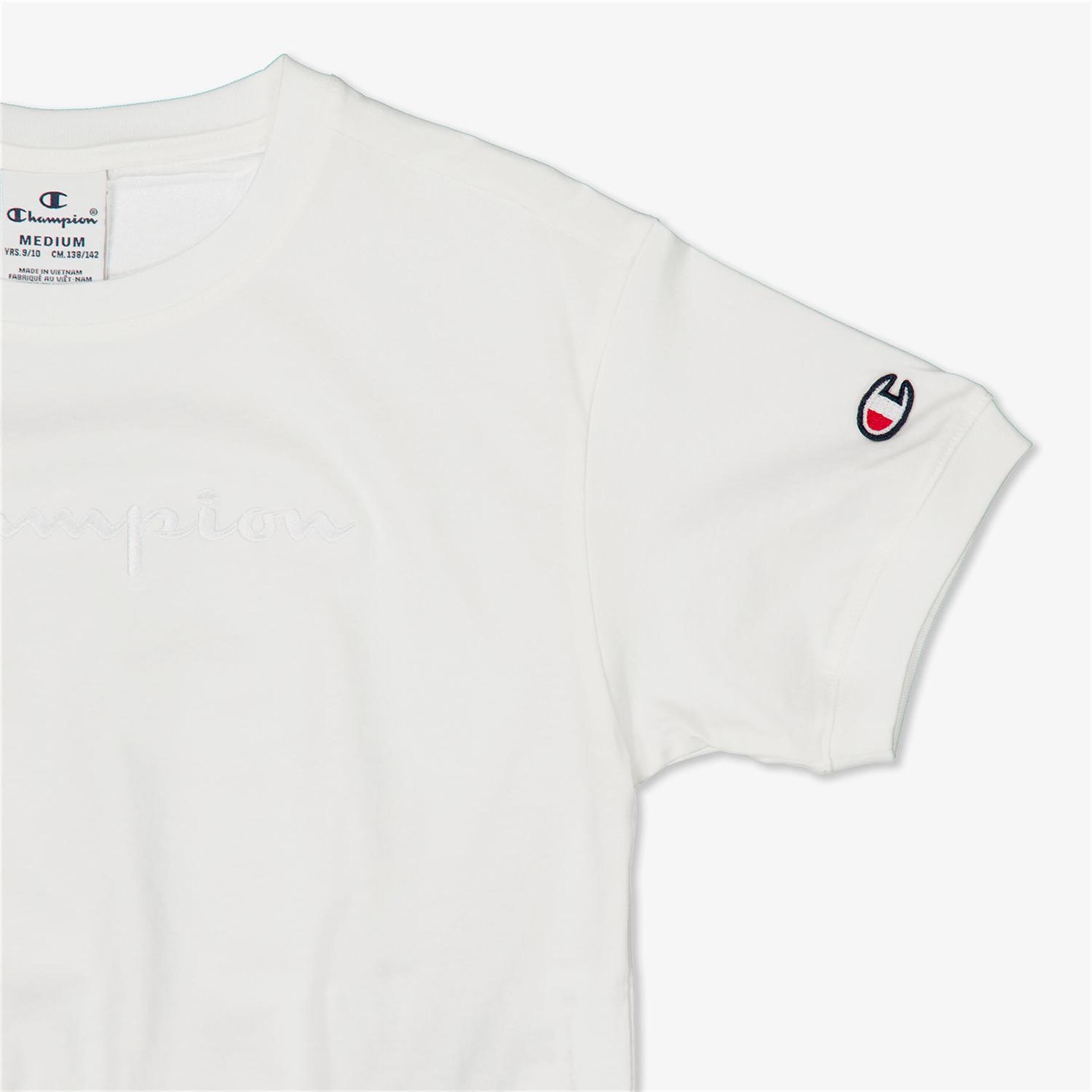 Camiseta Champion - Blanco - Camiseta Crop Niña