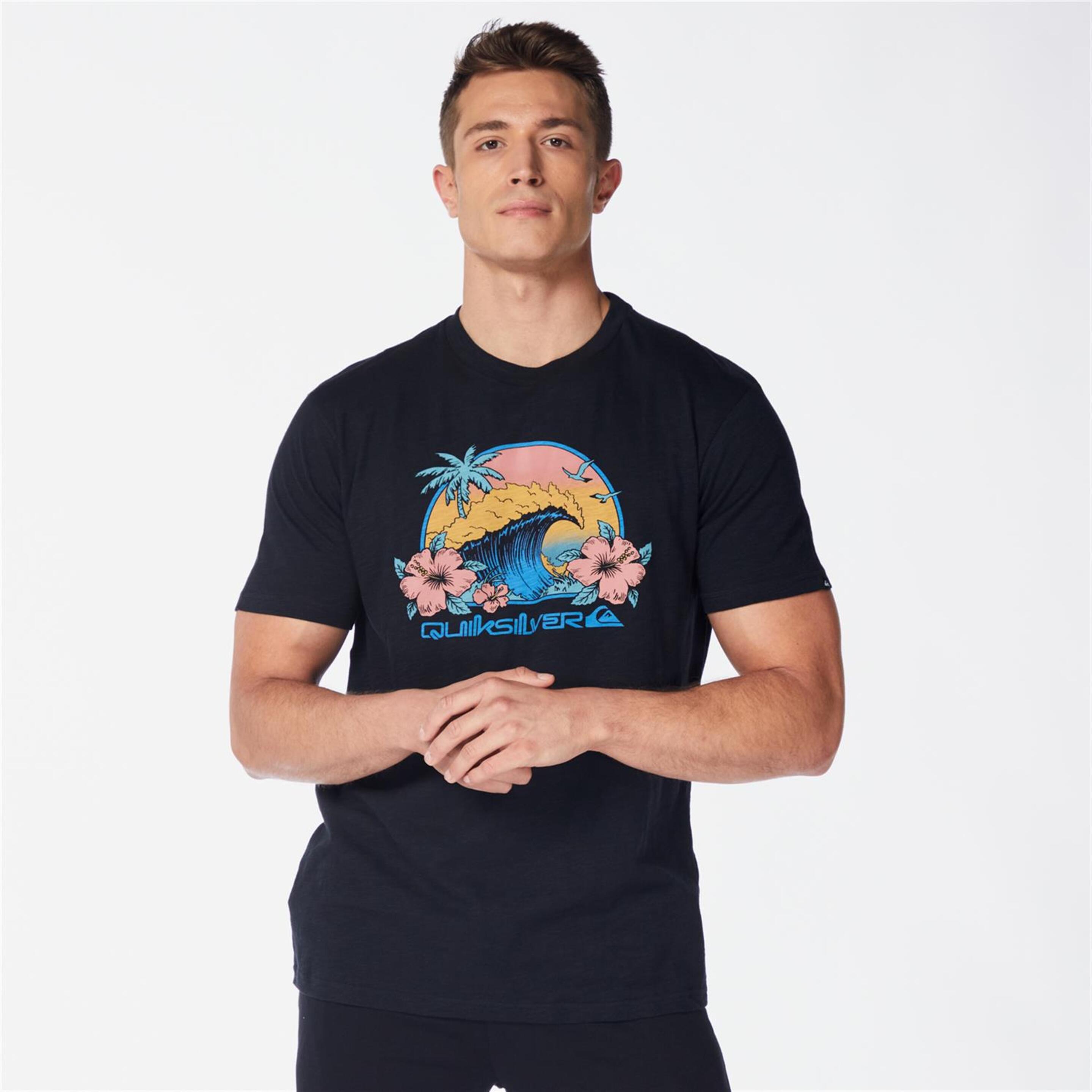 T-shirt Quiksilver - negro - T-shirt Homem
