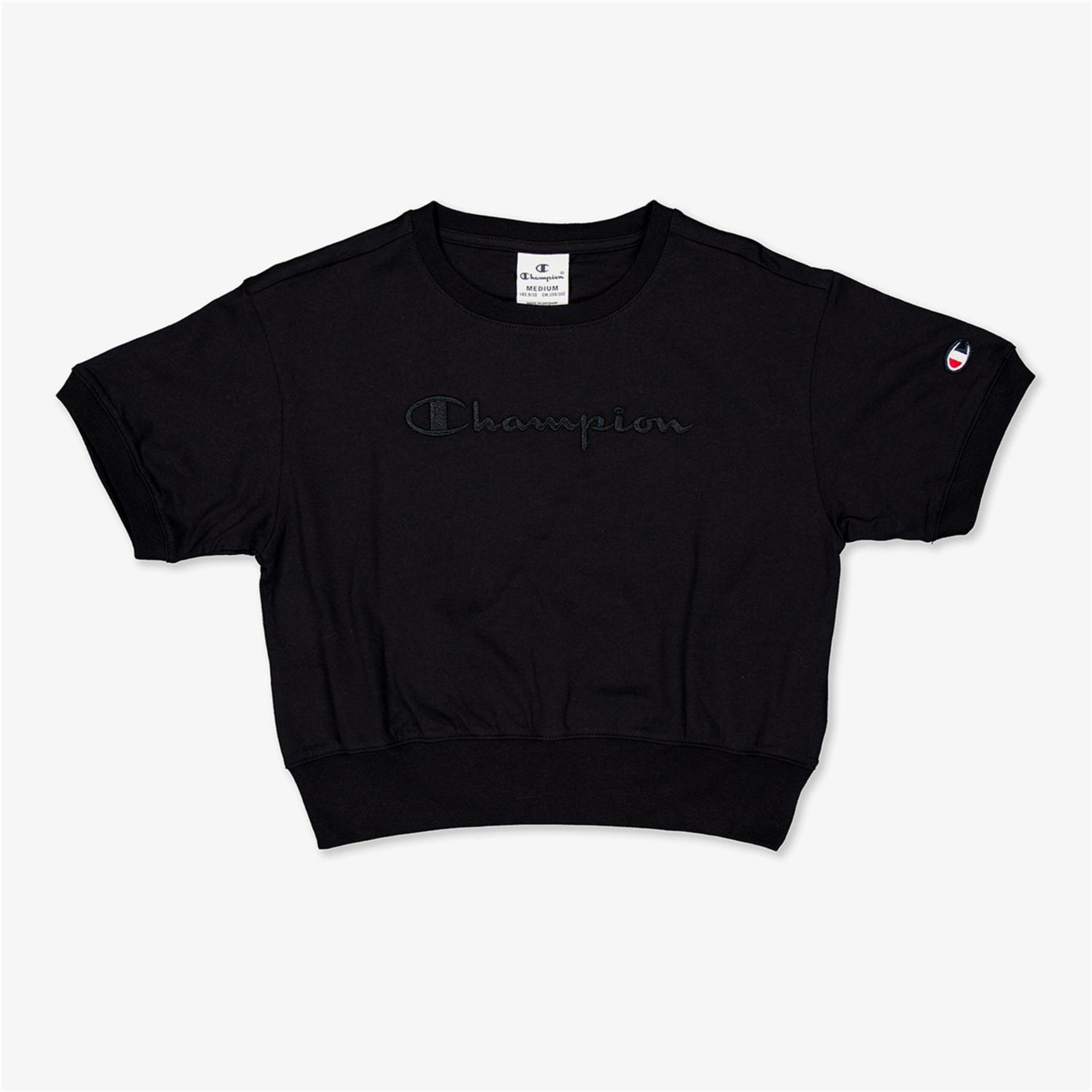 Camiseta Champion - negro - Camiseta Crop Niña