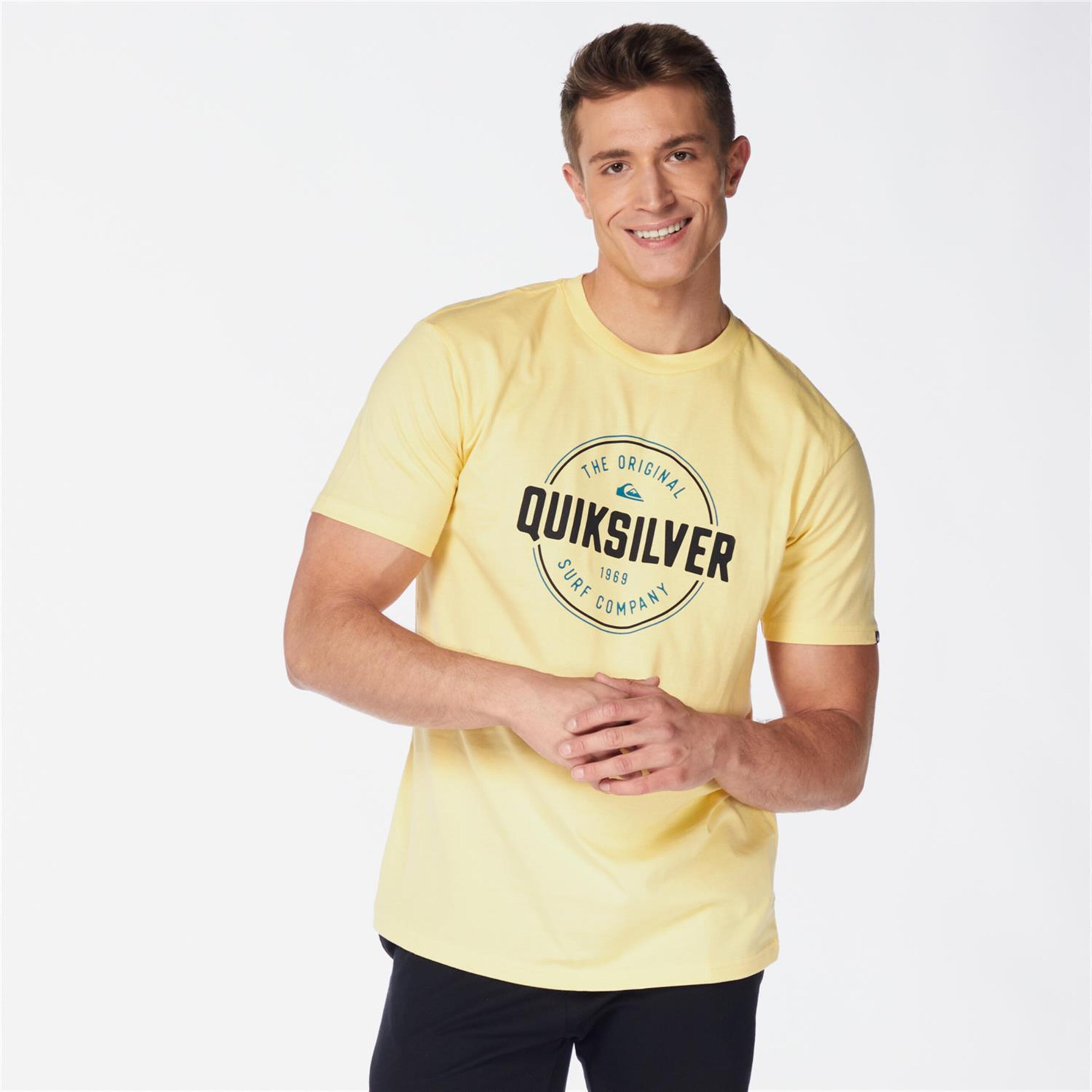 T-shirt Quiksilver - amarillo - T-shirt Homem