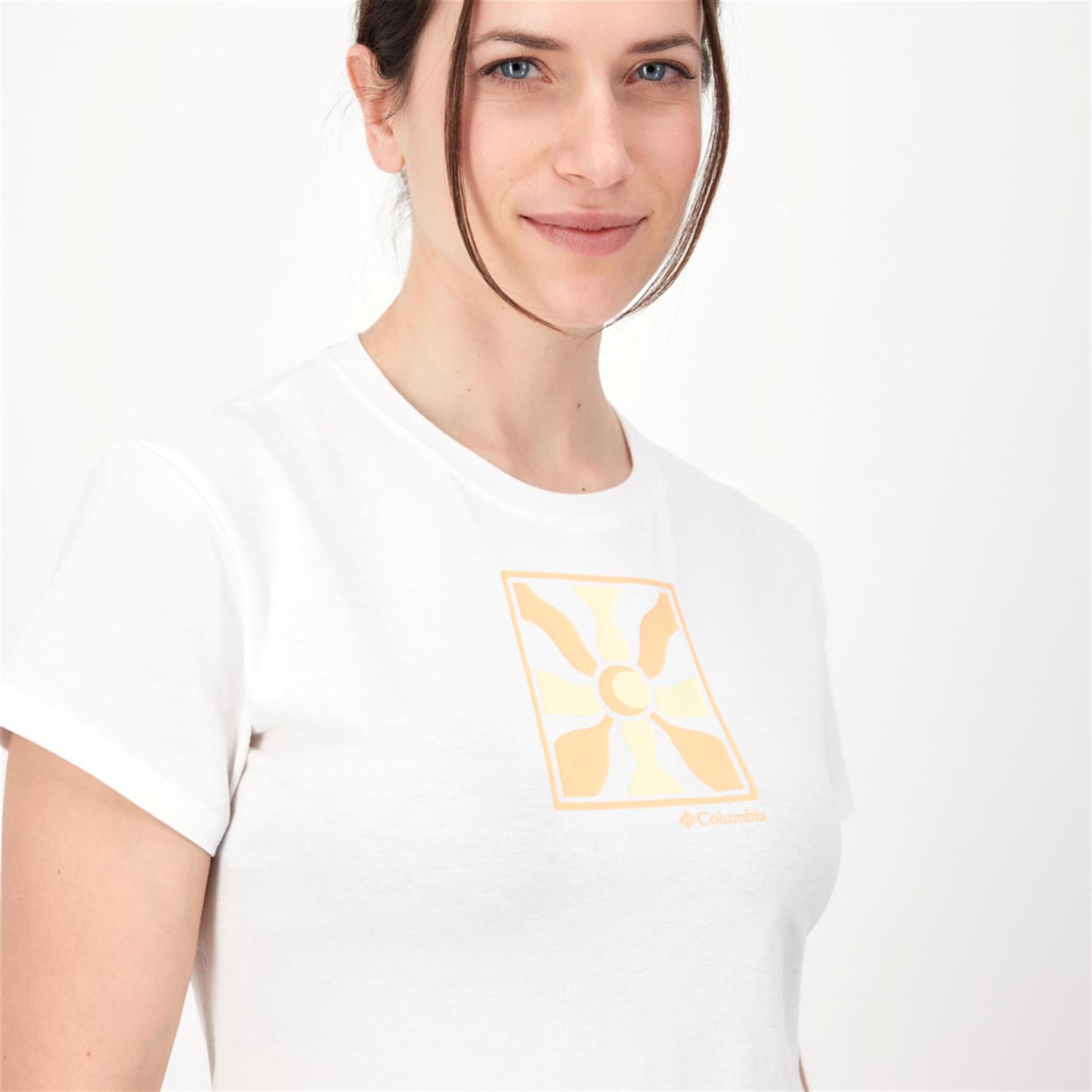 Columbia Sun Trek - Blanco - Camiseta Montaña Mujer