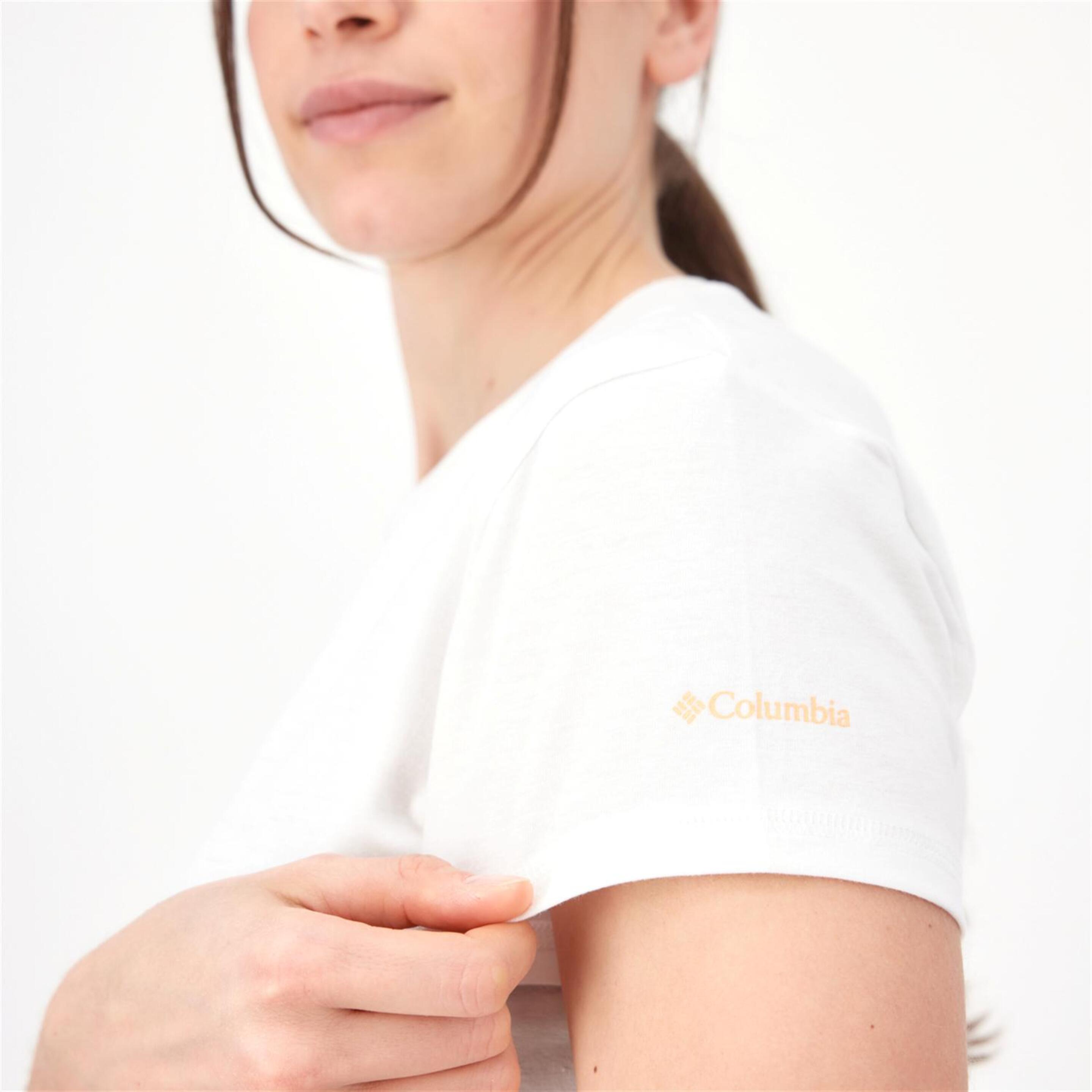 Columbia Sun Trek - Blanco - Camiseta Montaña Mujer