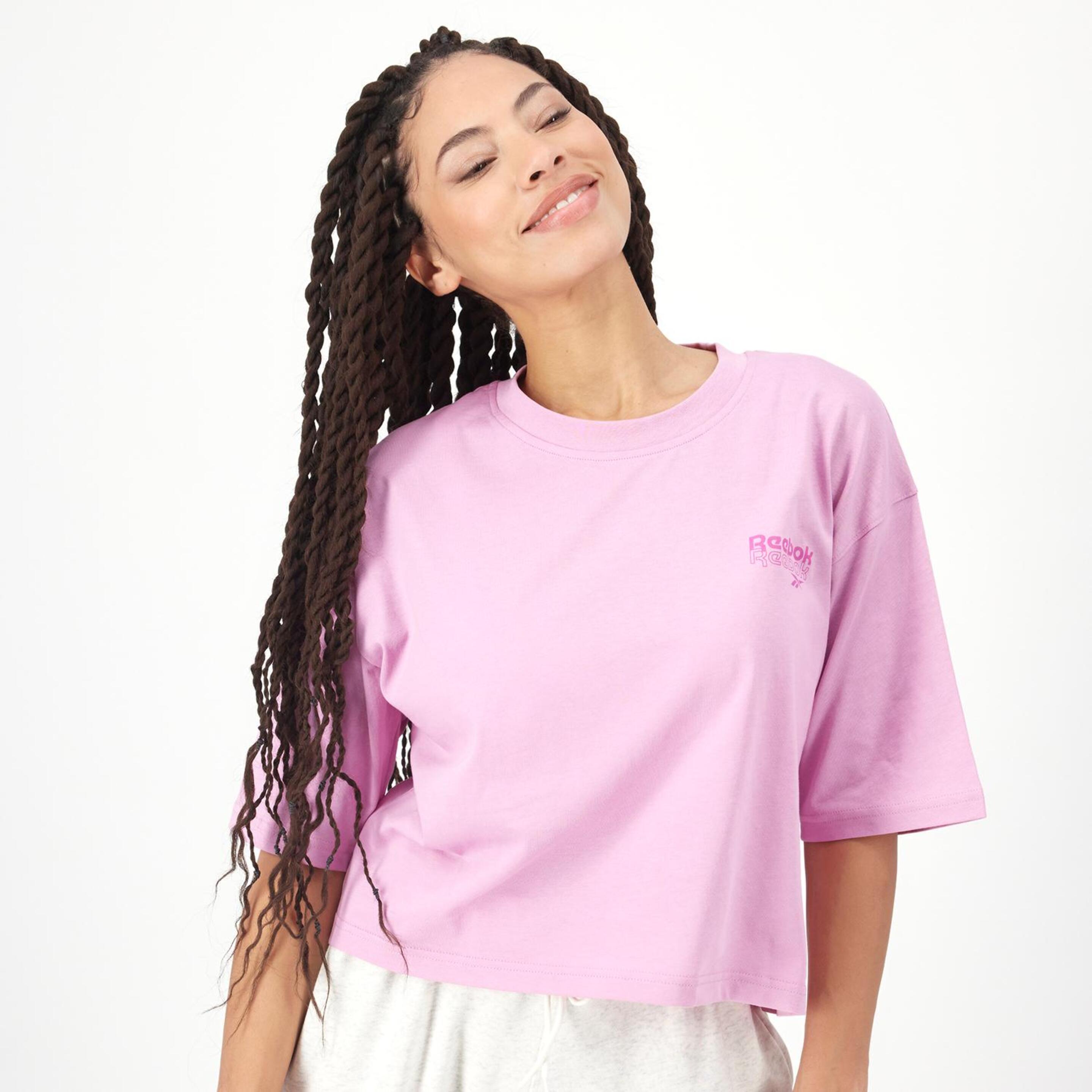 Reebok Rie - rosa - Camiseta Boxy Mujer