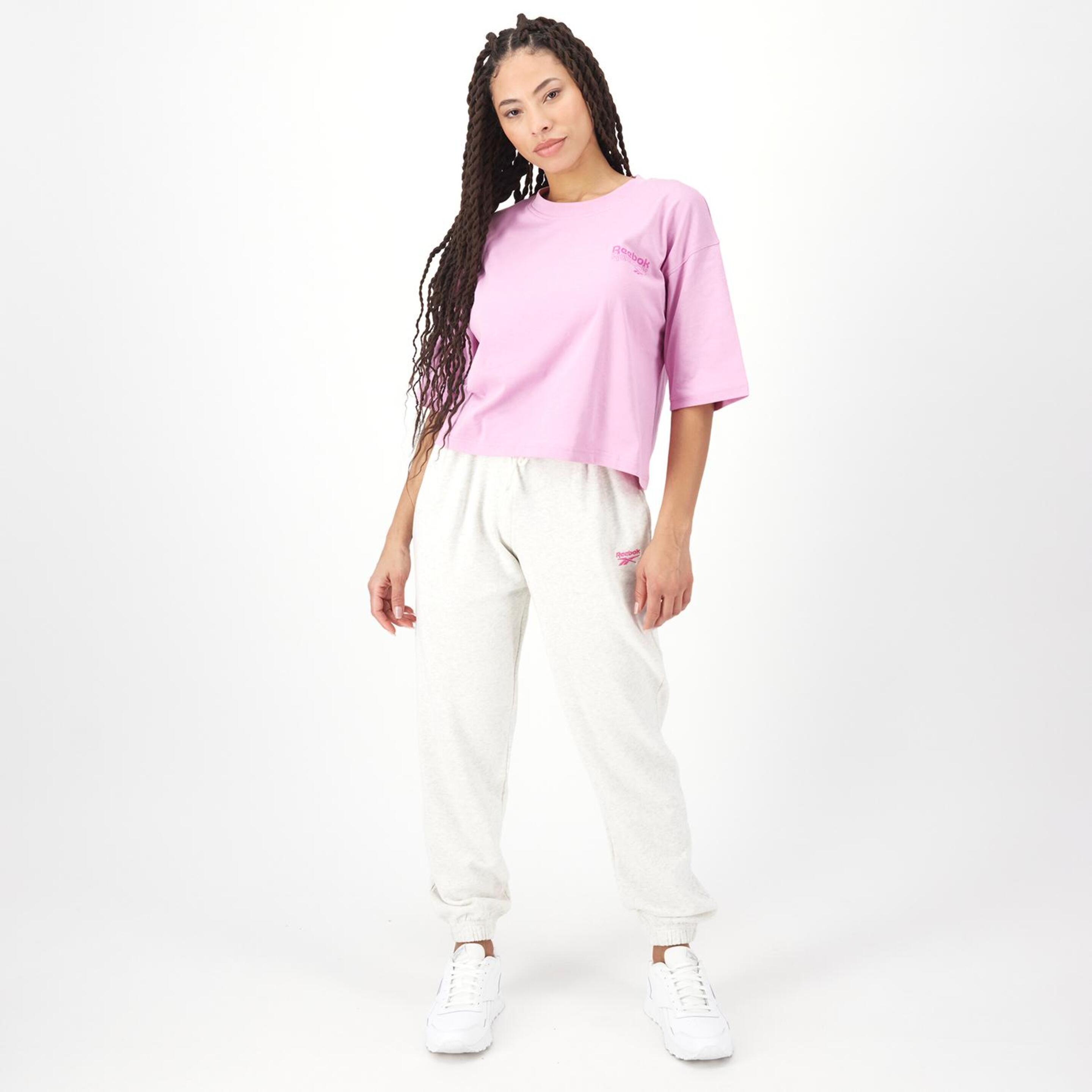 Reebok Rie - Rosa - Camiseta Boxy Mujer