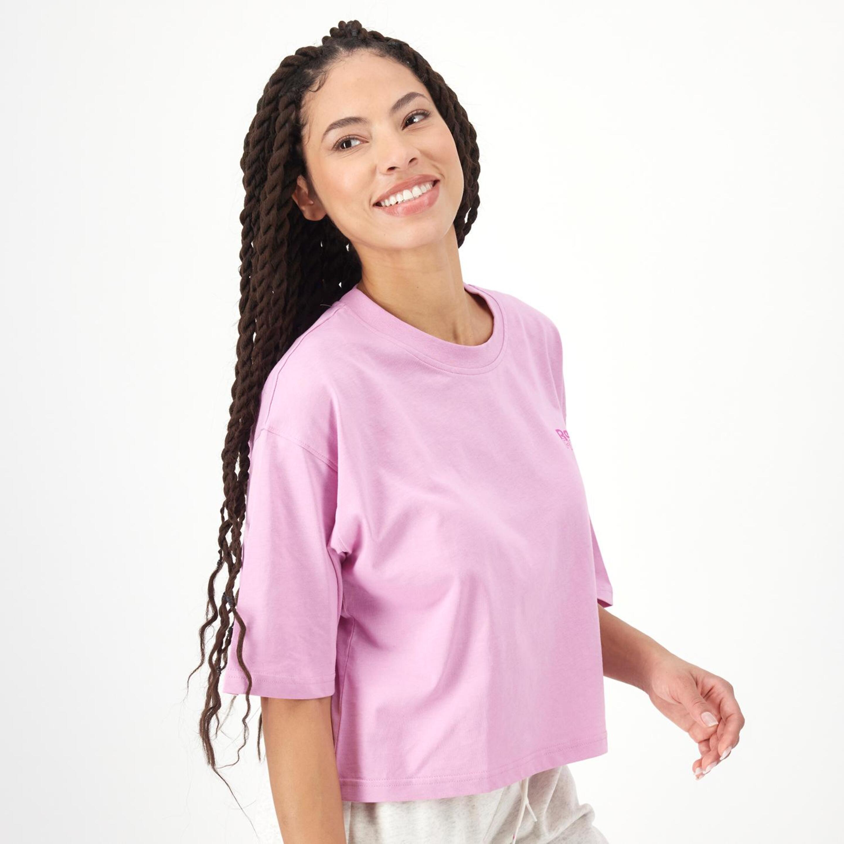 Reebok Rie - Rosa - Camiseta Boxy Mujer