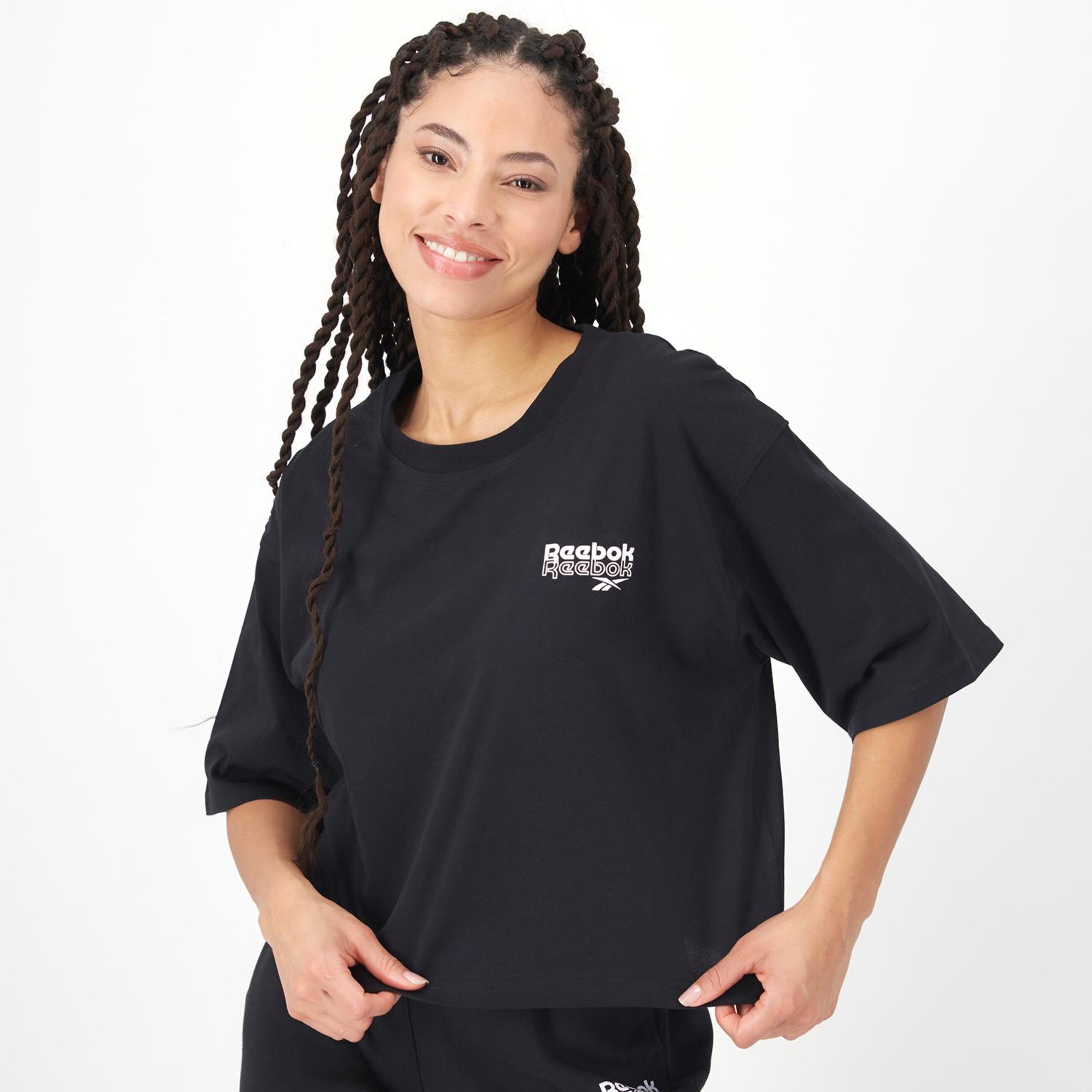 Reebok Rie - negro - Camiseta Boxy Mujer