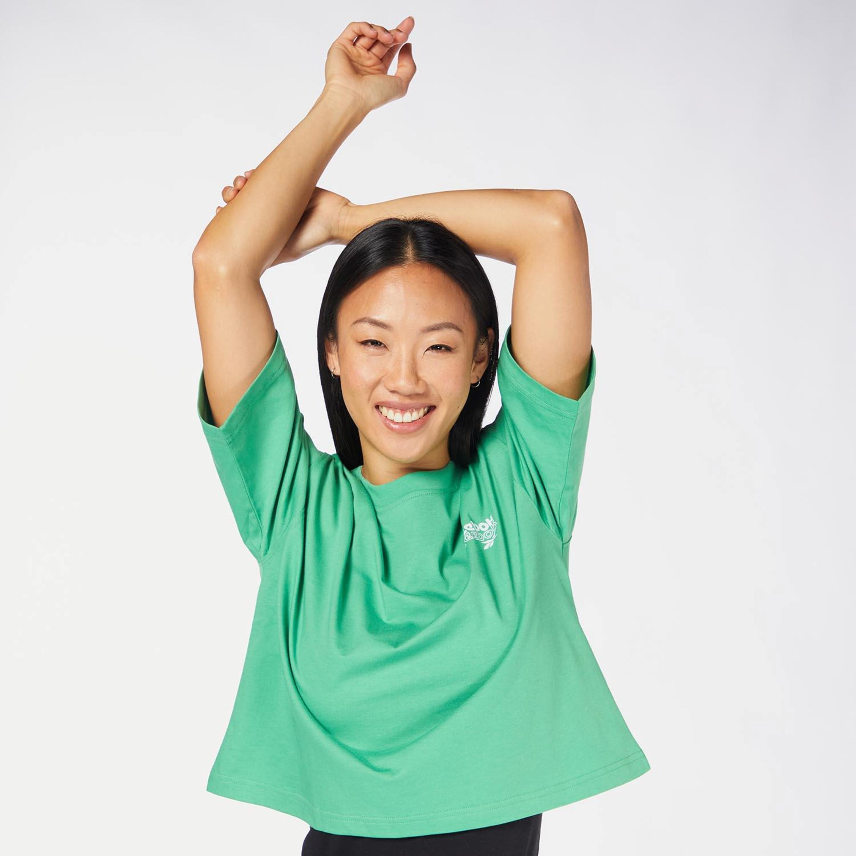 Reebok Rie - verde - Camiseta Boxy Mujer