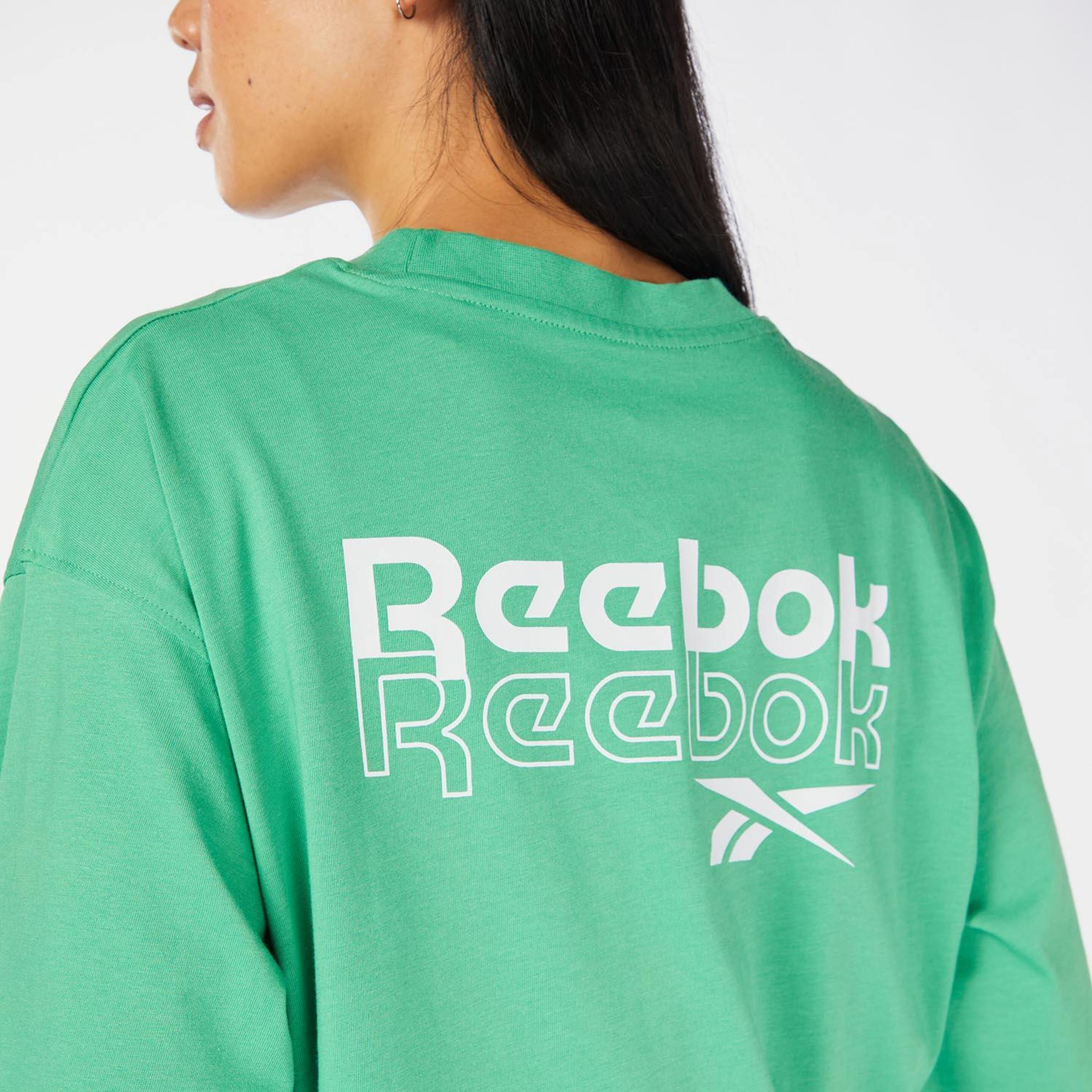 Reebok Rie - Verde - Camiseta Boxy Mujer