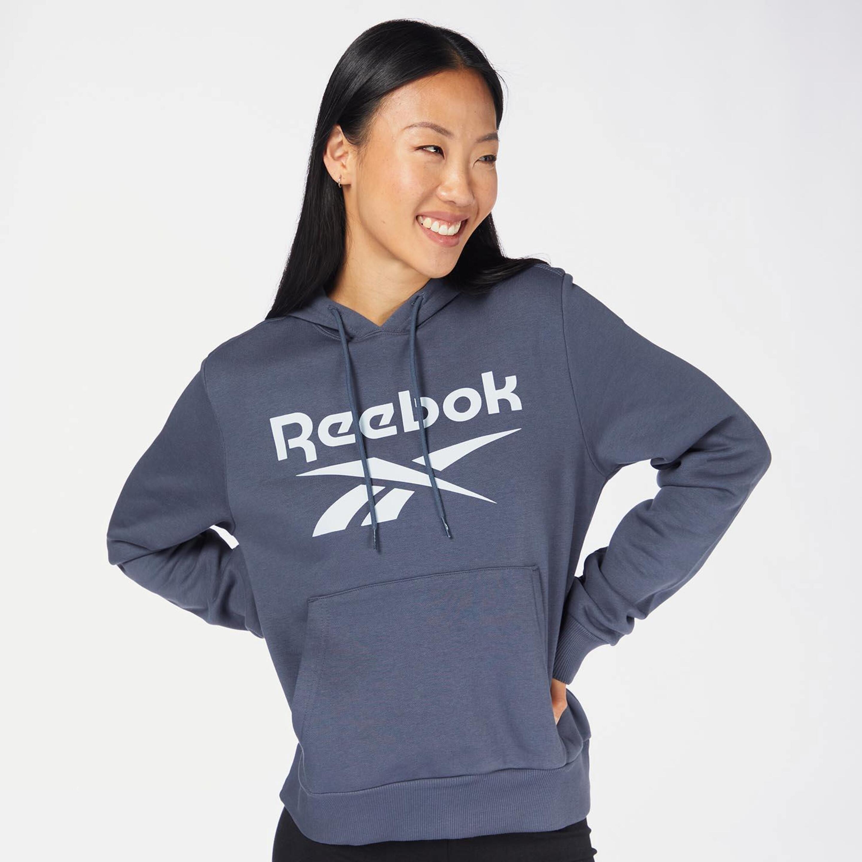 Reebok Identity Big Logo - azul - Sweatshirt Capuz Mulher
