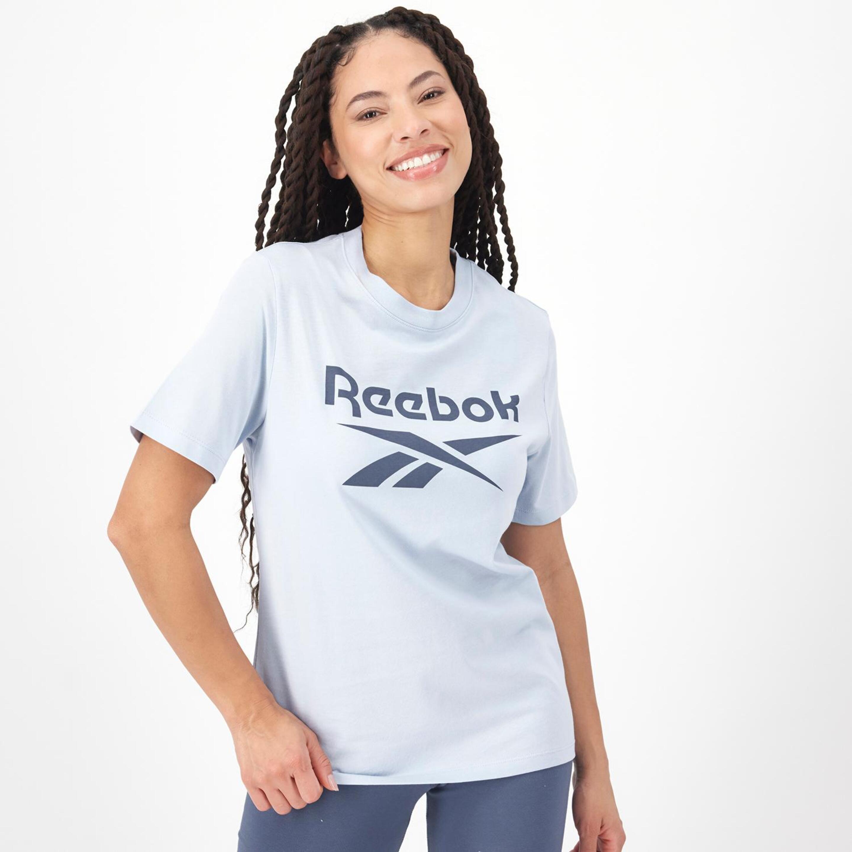 Reebok Big Logo Tee - azul - Camiseta Mujer