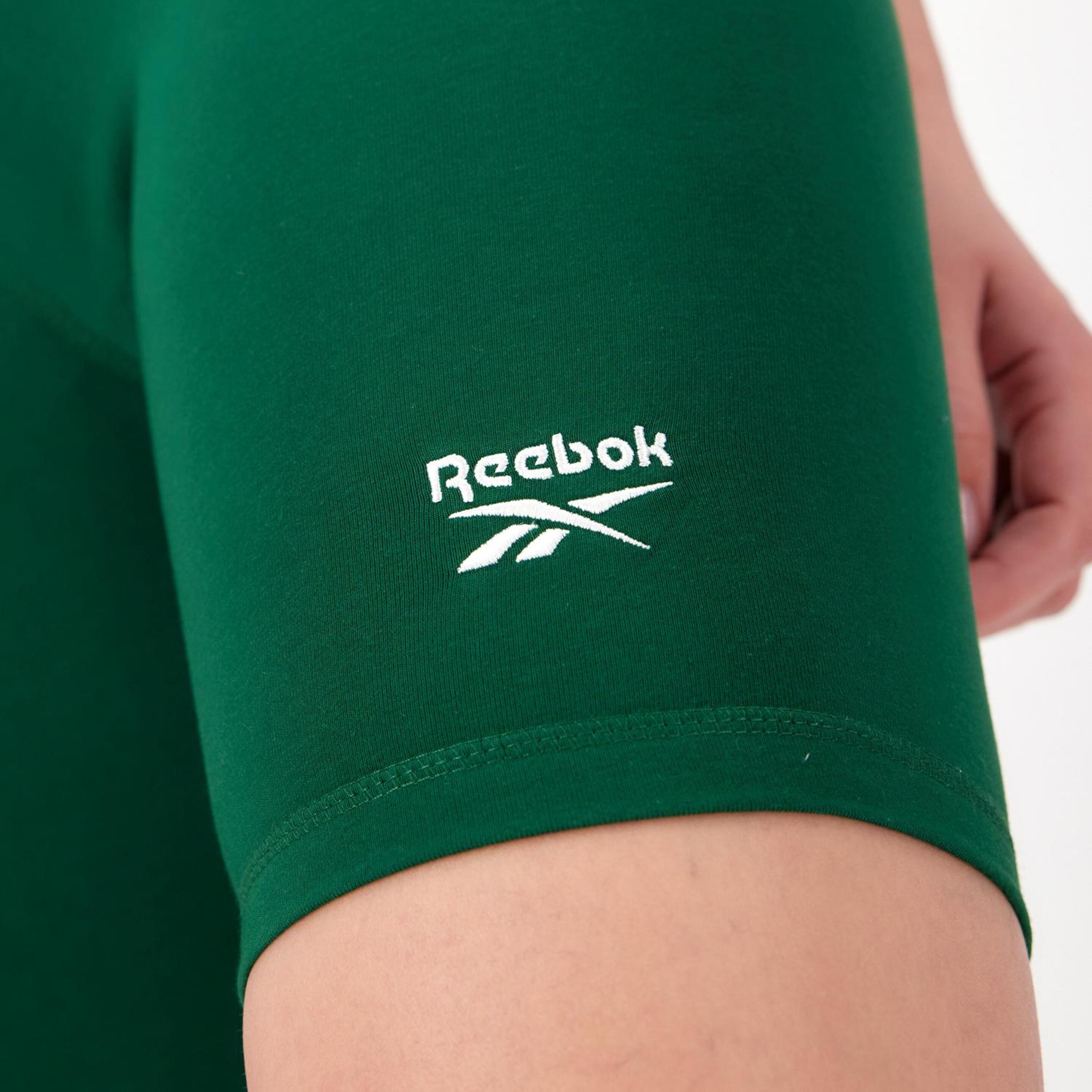 Reebok Small Logo - Verde - Mallas Ciclista Mujer