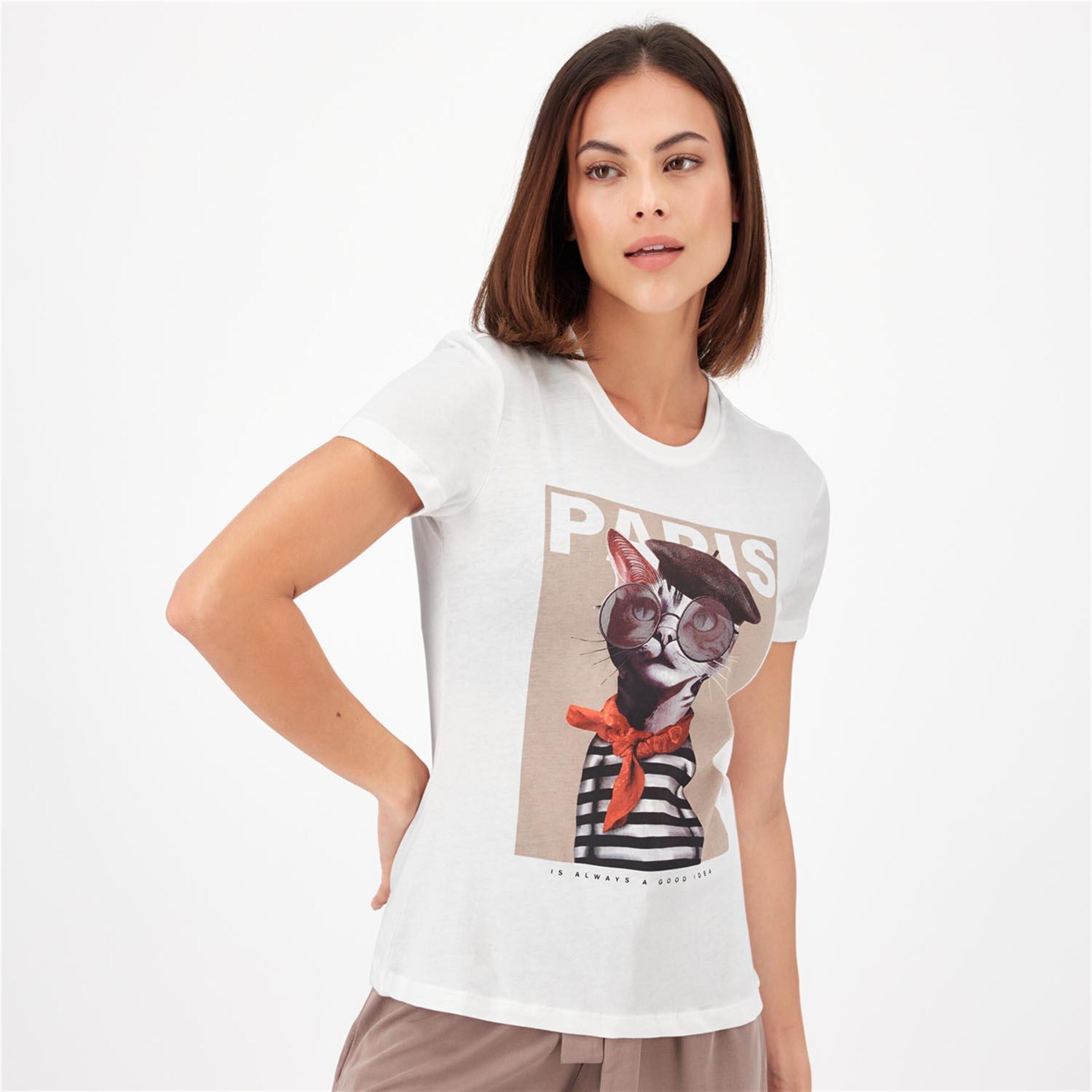 ONLY Gato - blanco - T-shirt Mulher
