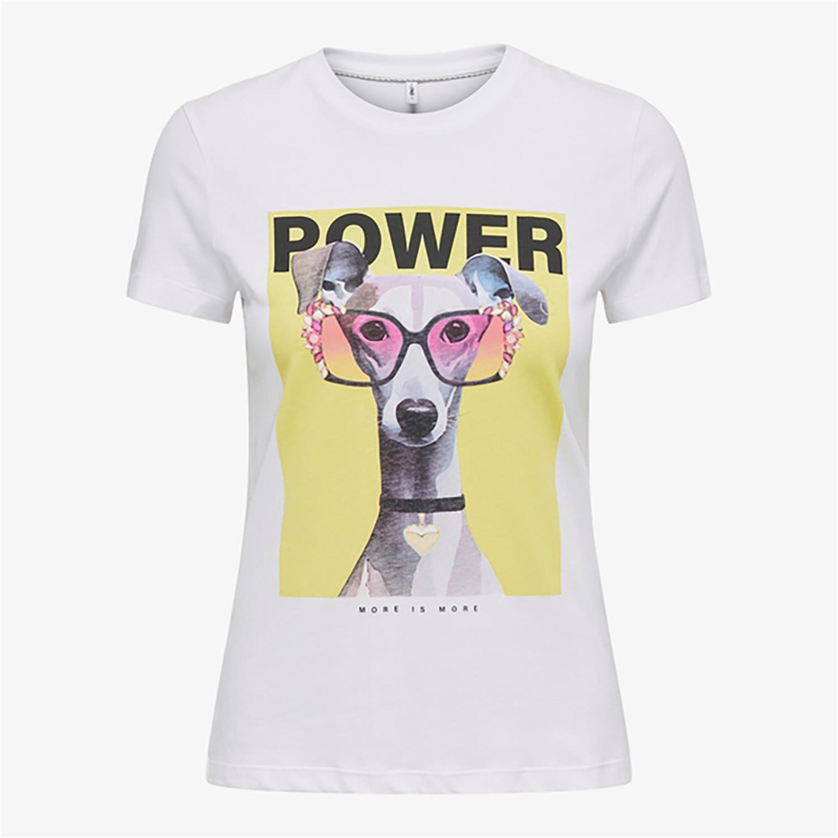 ONLY Perro - blanco - T-shirt Mulher