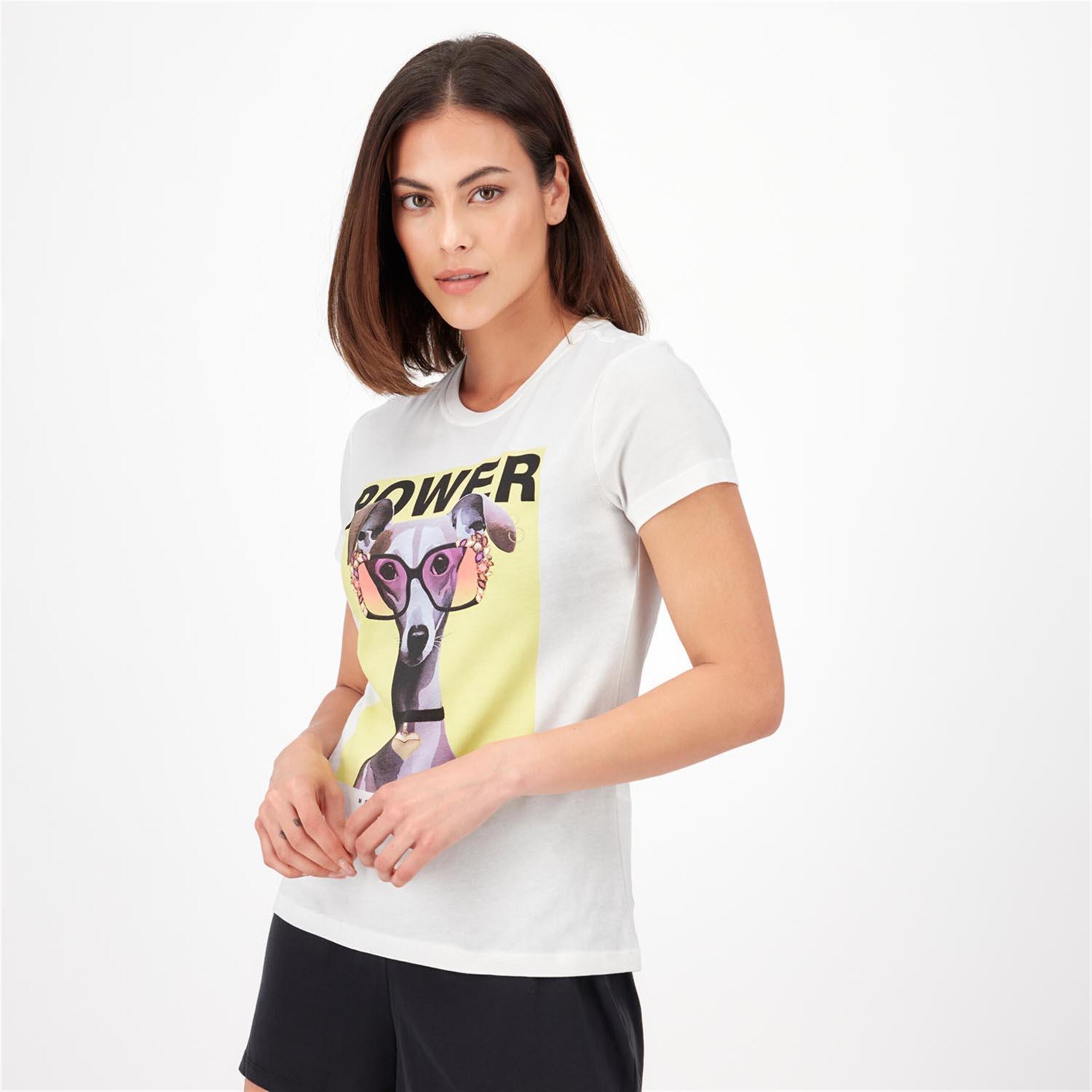 ONLY Perro - Blanco - Camiseta Mujer