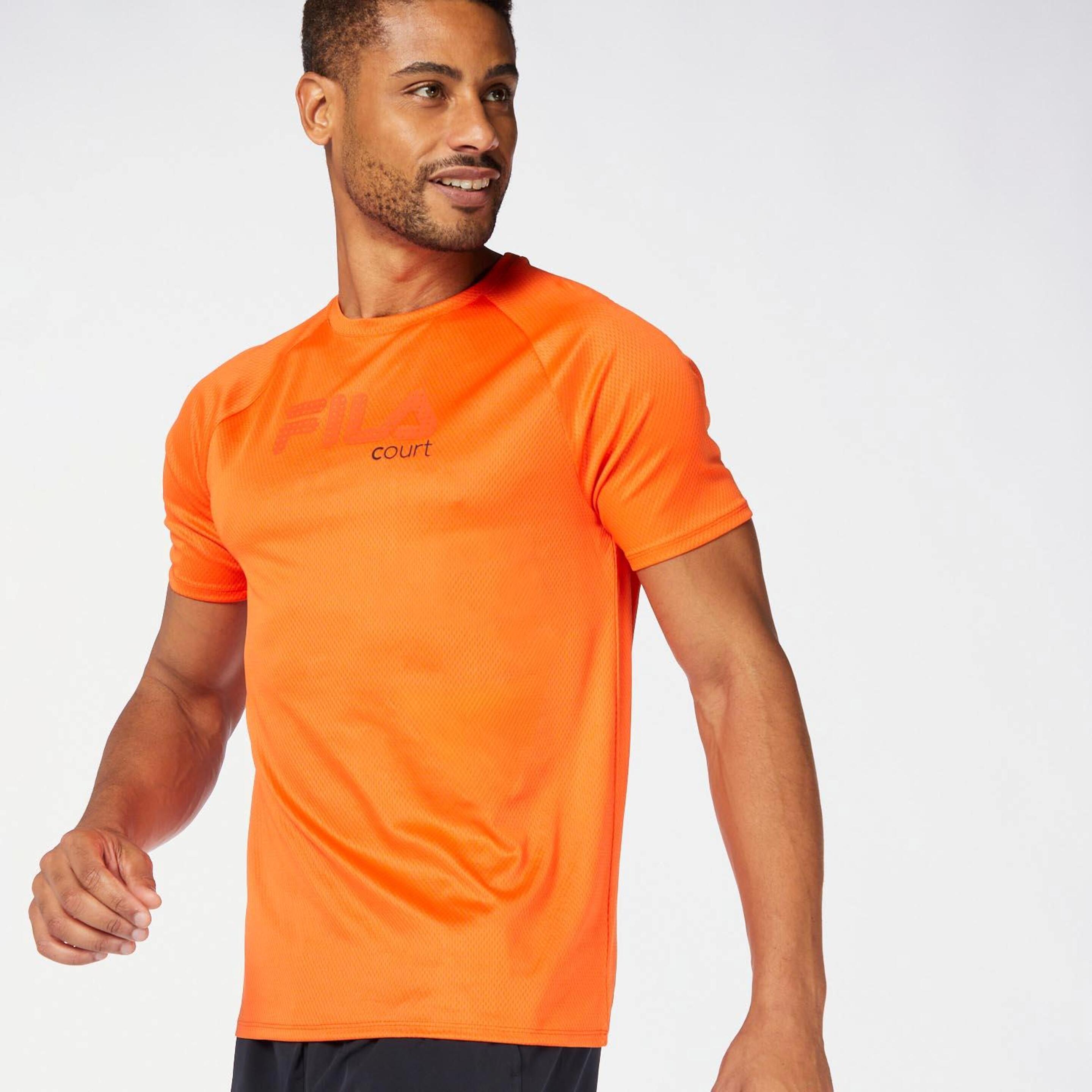 Camiseta Fila - Naranja - Camiseta Tenis Hombre