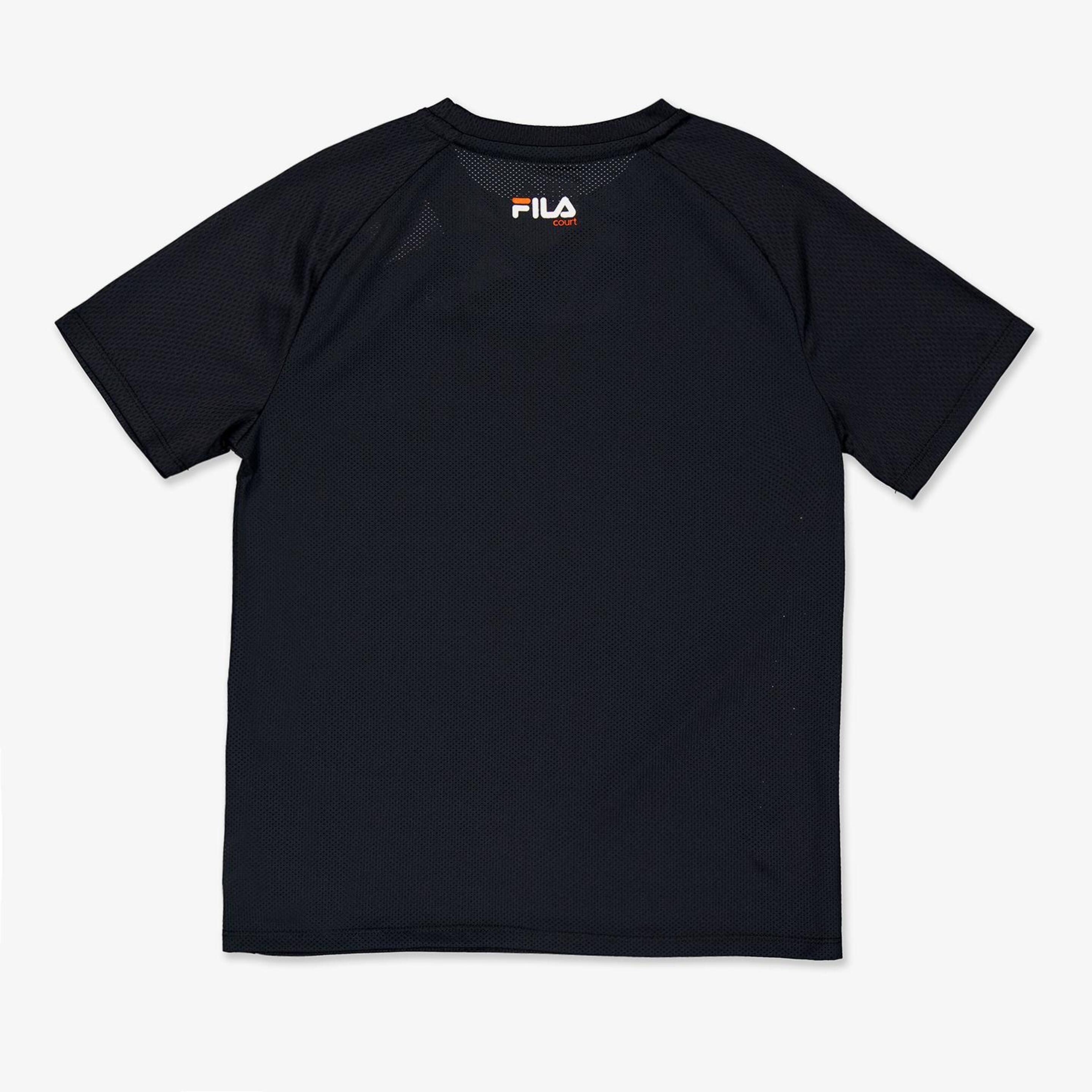 Camiseta Fila - Negro - Camiseta Tenis Niño