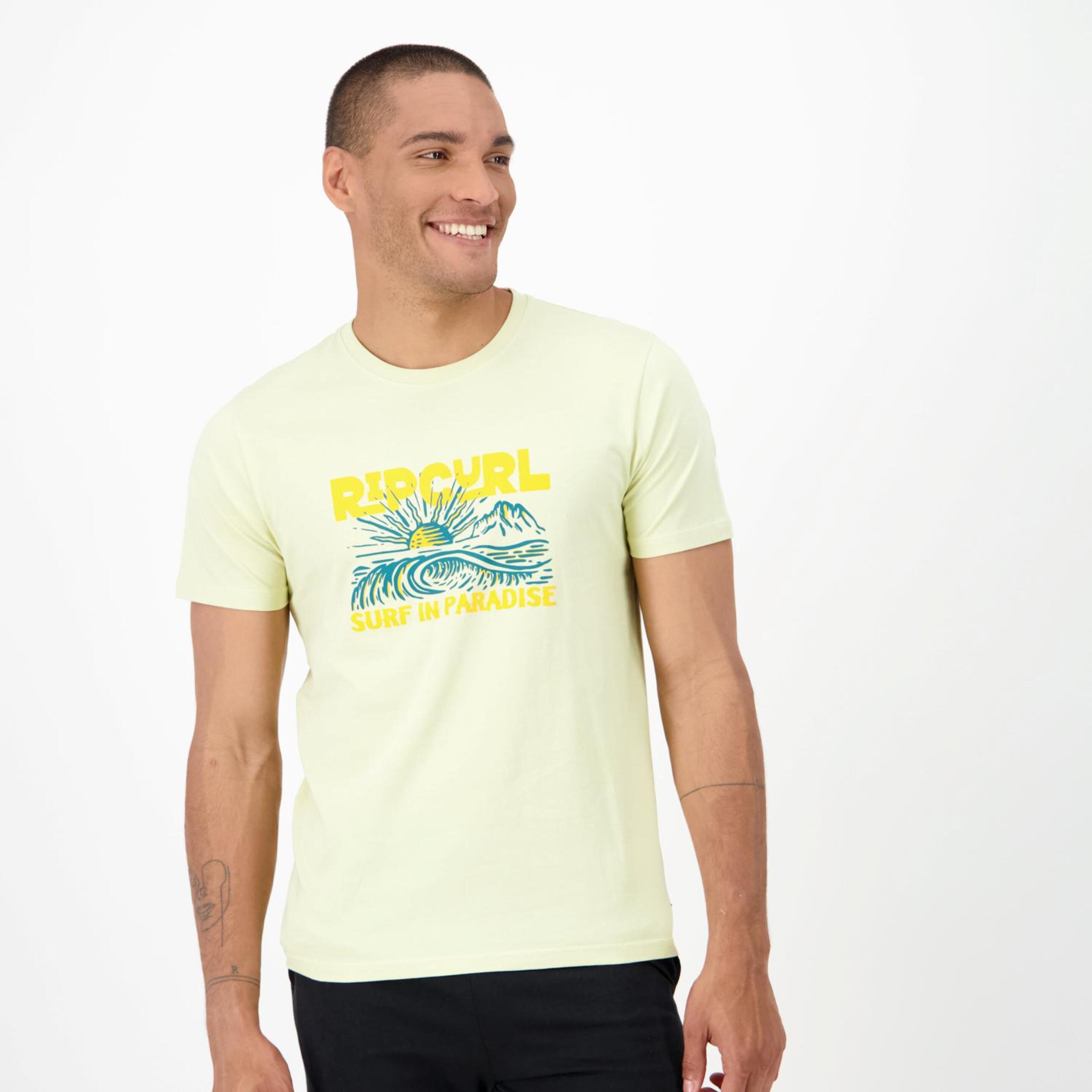 T-shirt Rip Curl - amarillo - T-shirt Homem