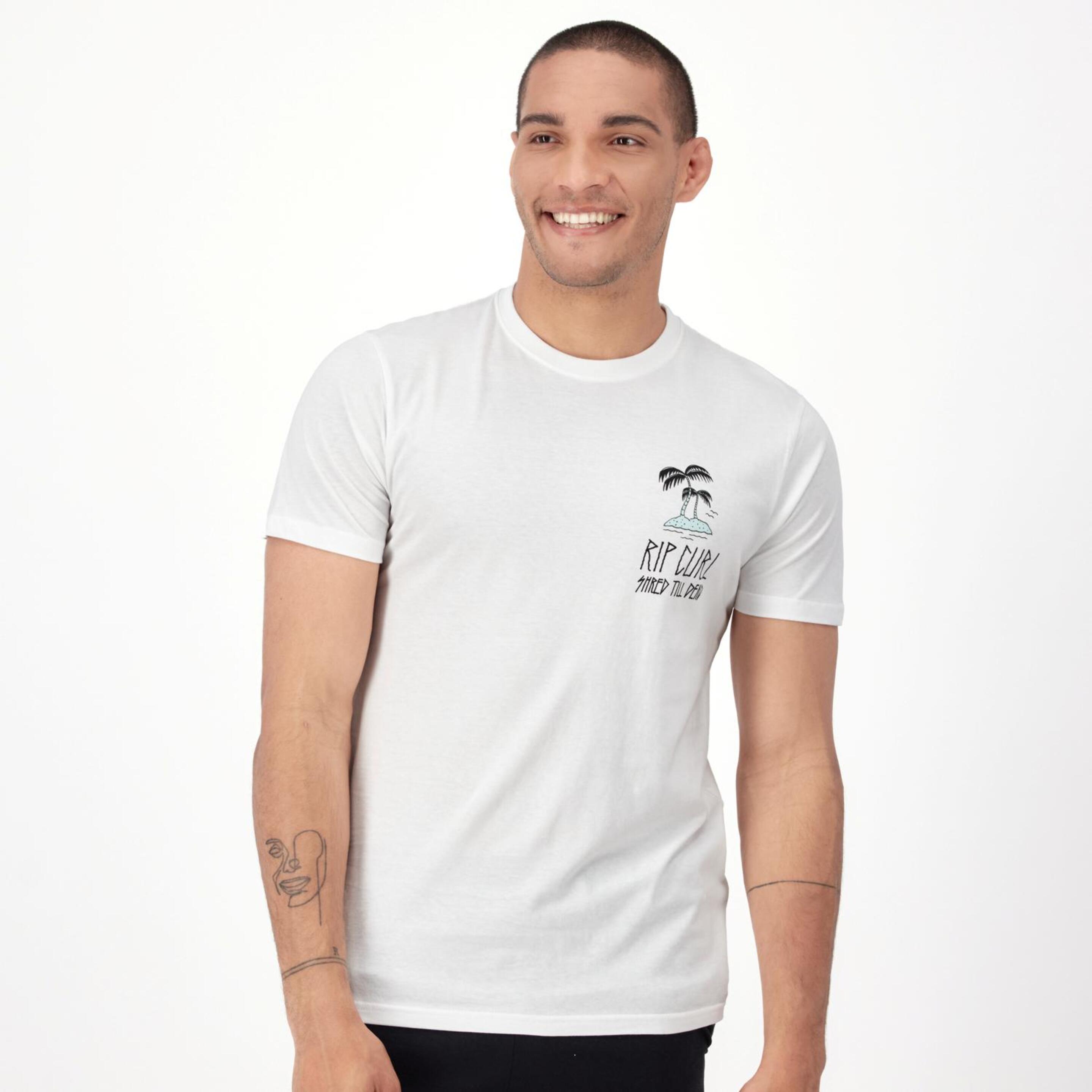 T-shirt Rip Curl - blanco - T-shirt Homem