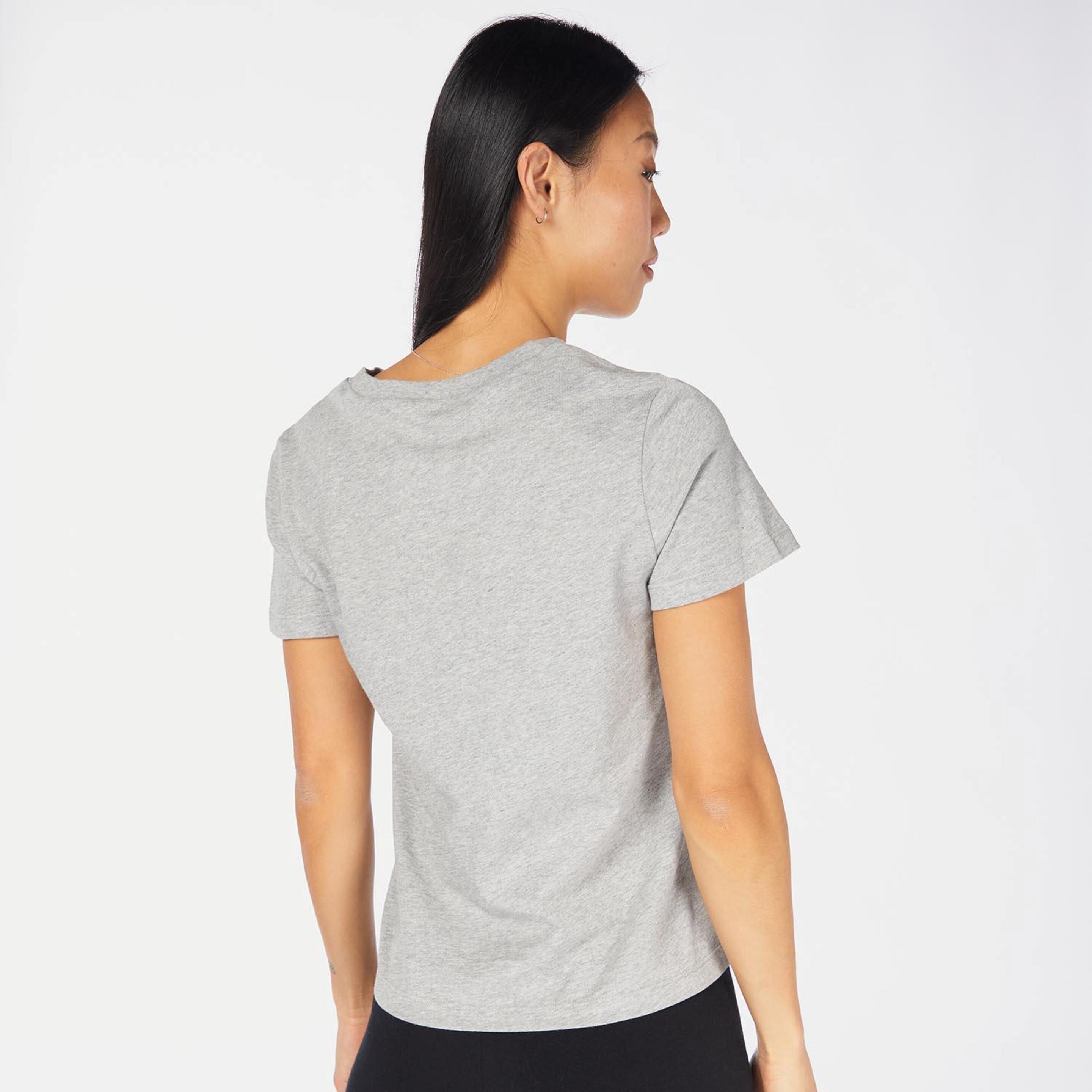Reebok Identity Small Logo - Gris - Camiseta Mujer  | Sprinter