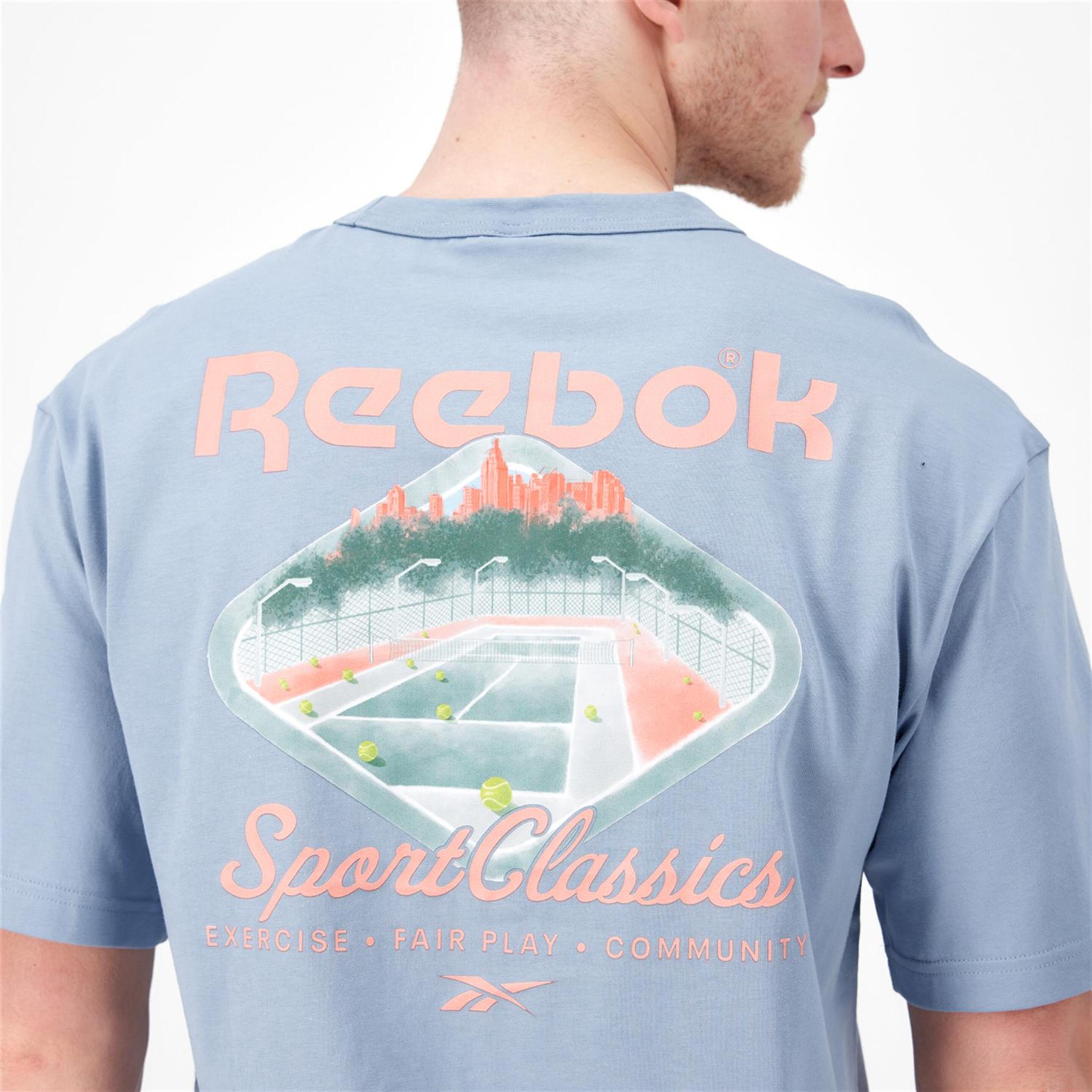 Reebok Court - Azul - Camiseta Hombre