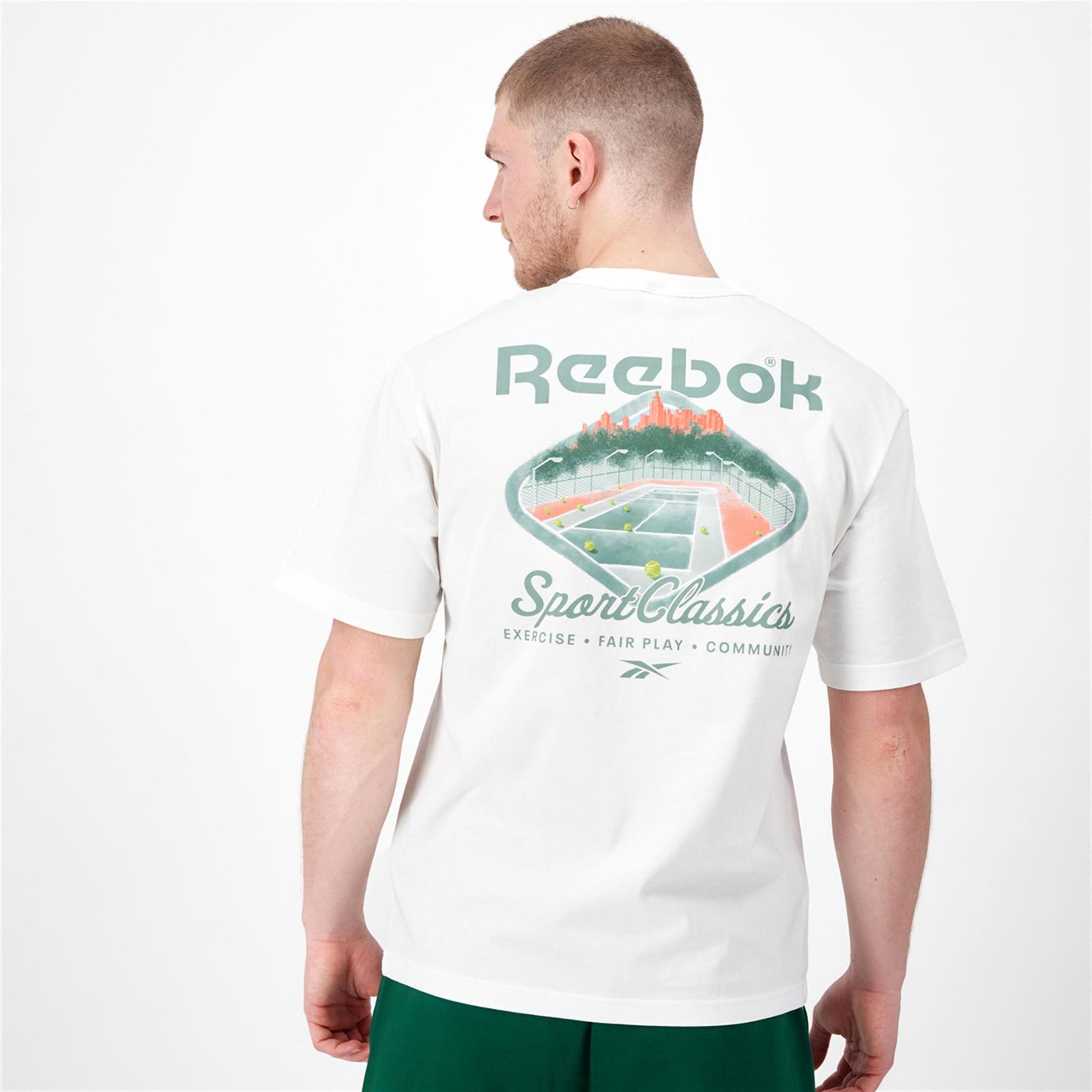 Reebok Court - Blanco - Camiseta Hombre