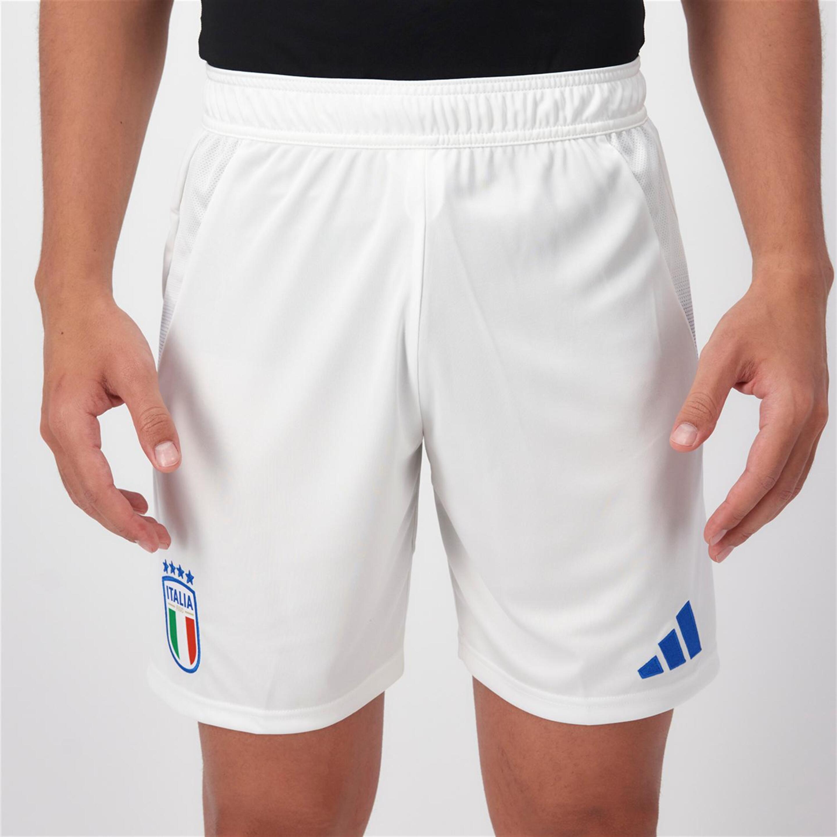 Pantalón Italia 1ª Equip. 2024 - Blanco - Fútbol Hombre