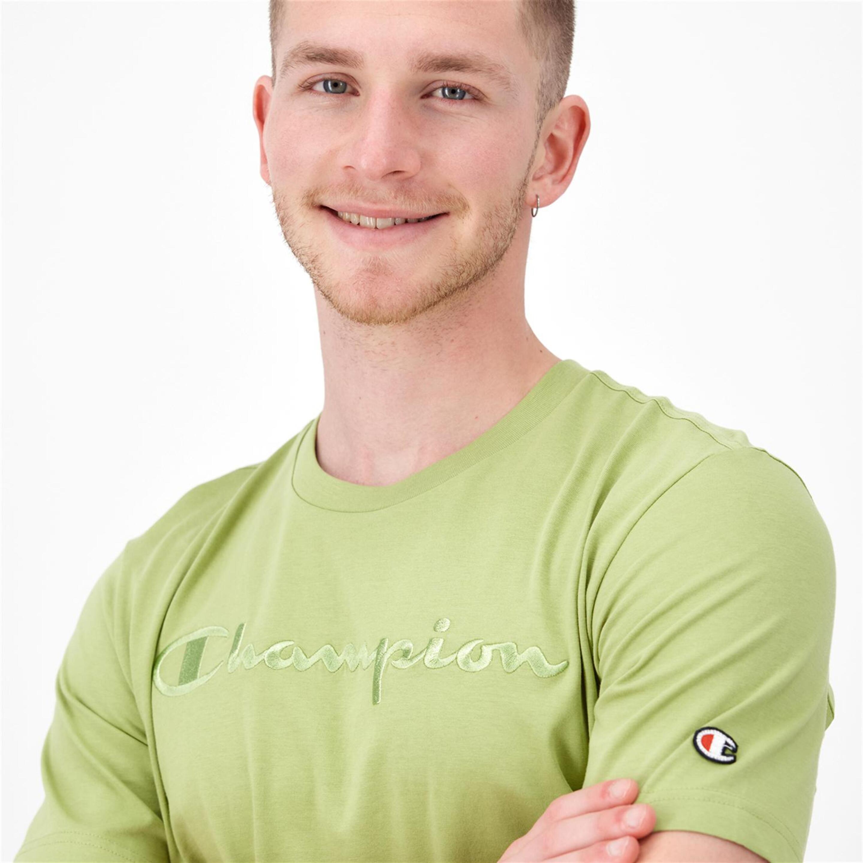 Champion Tonal - Verde - Camiseta Hombre