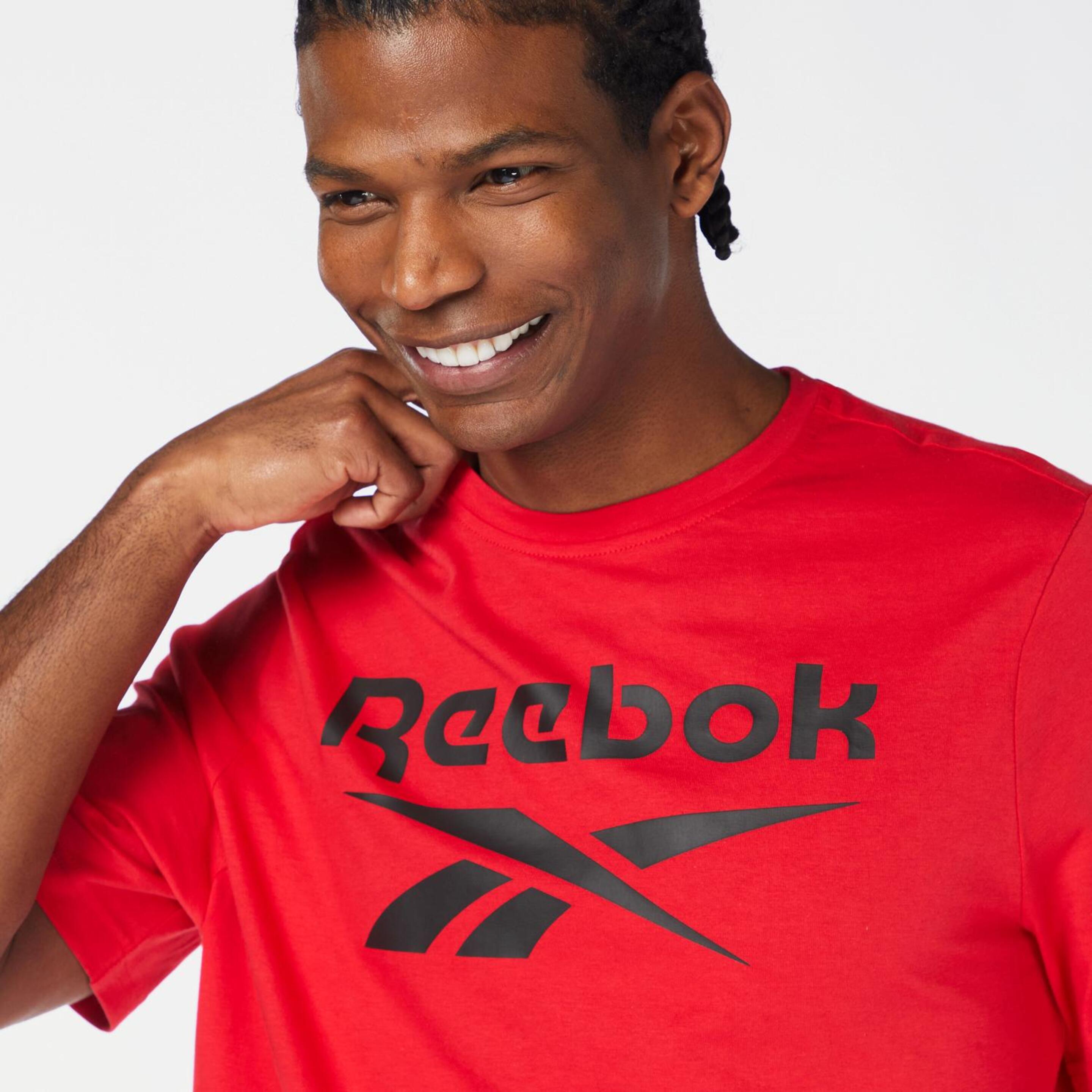 Reebok Identity Big Logo - Rojo - Camiseta Hombre  | Sprinter