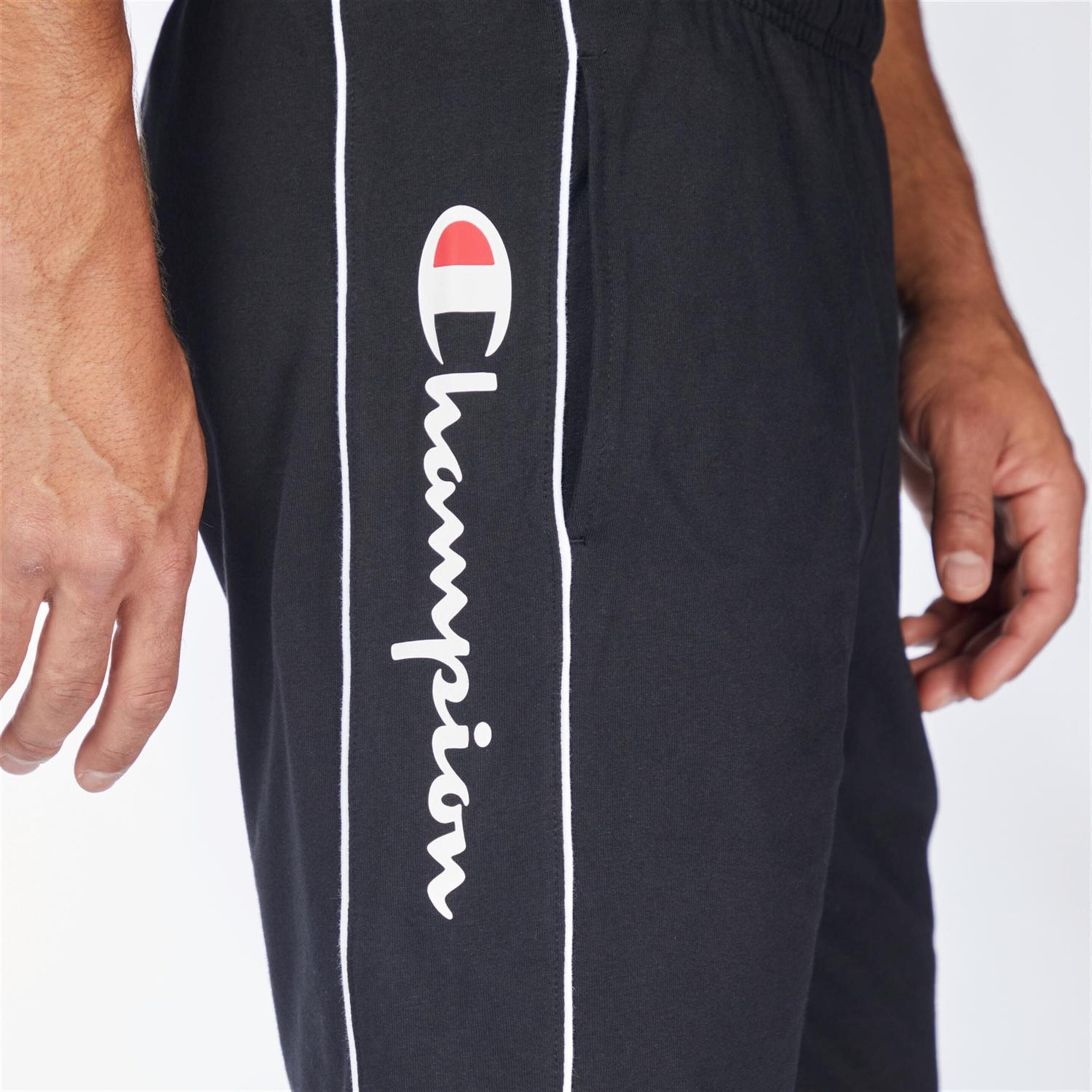 Champion Linear - Negro - Pantalón Corto Hombre