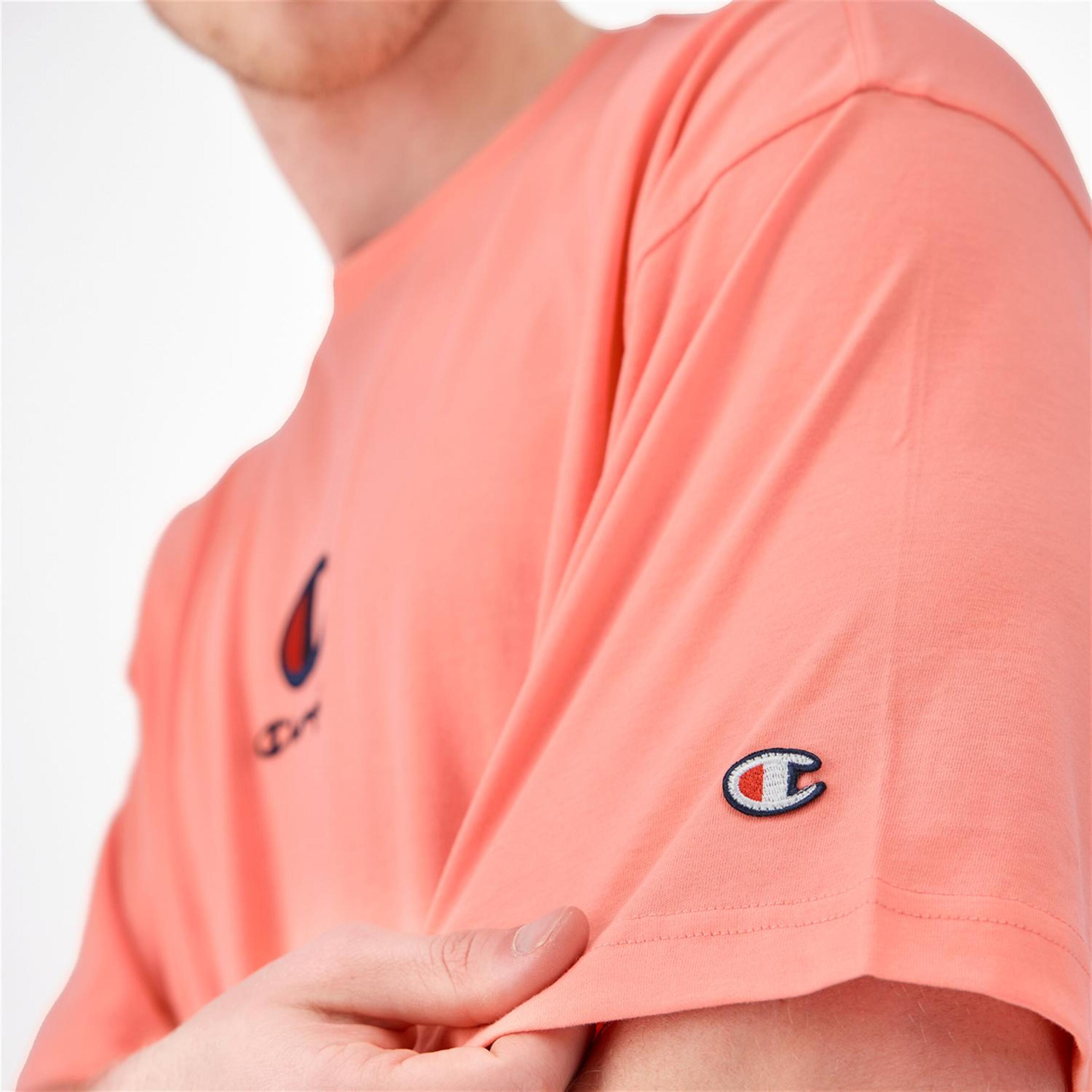 Champion C Logo - rosa - T-shirt Oversize Homem