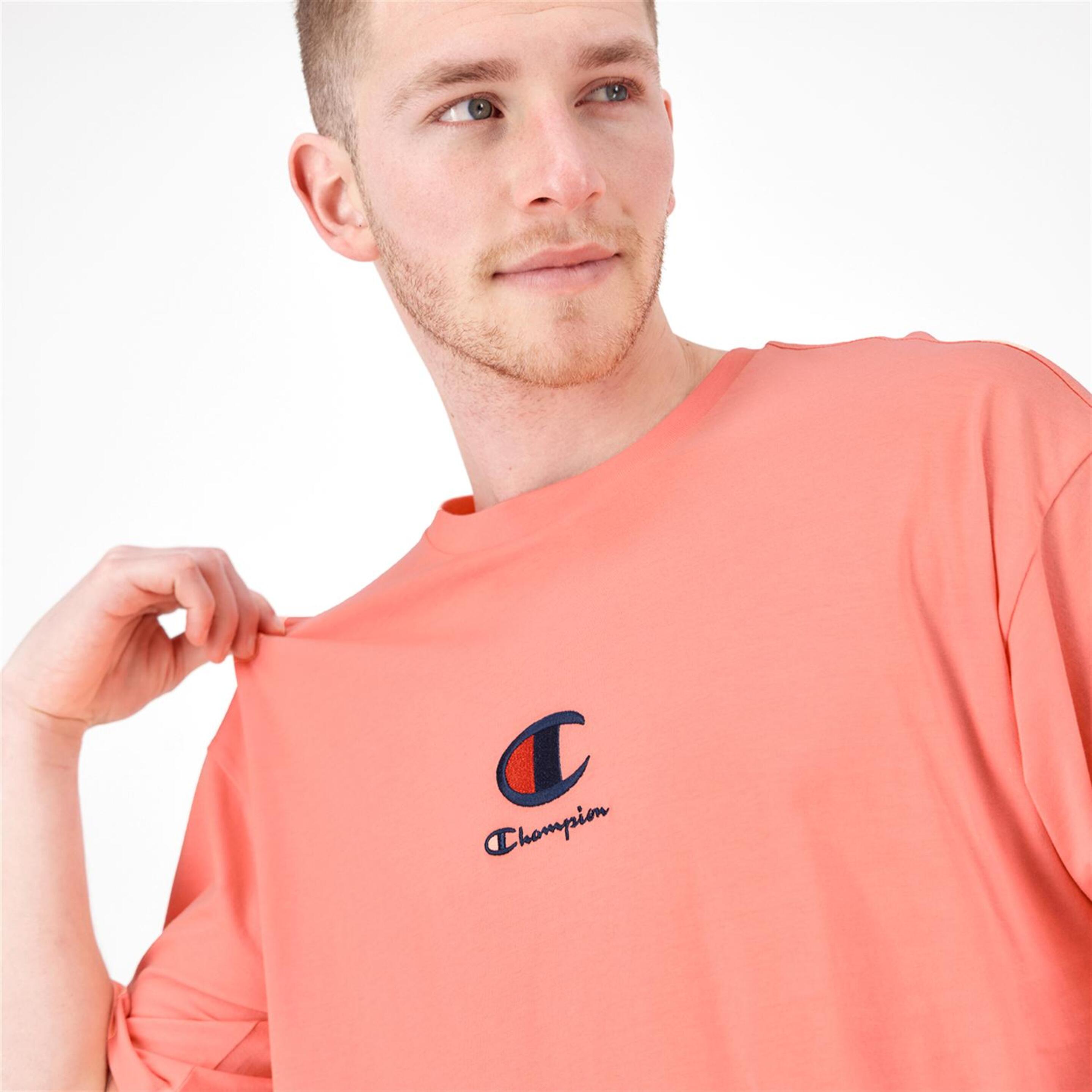 Champion C Logo - Rosa - Camiseta Oversize Hombre