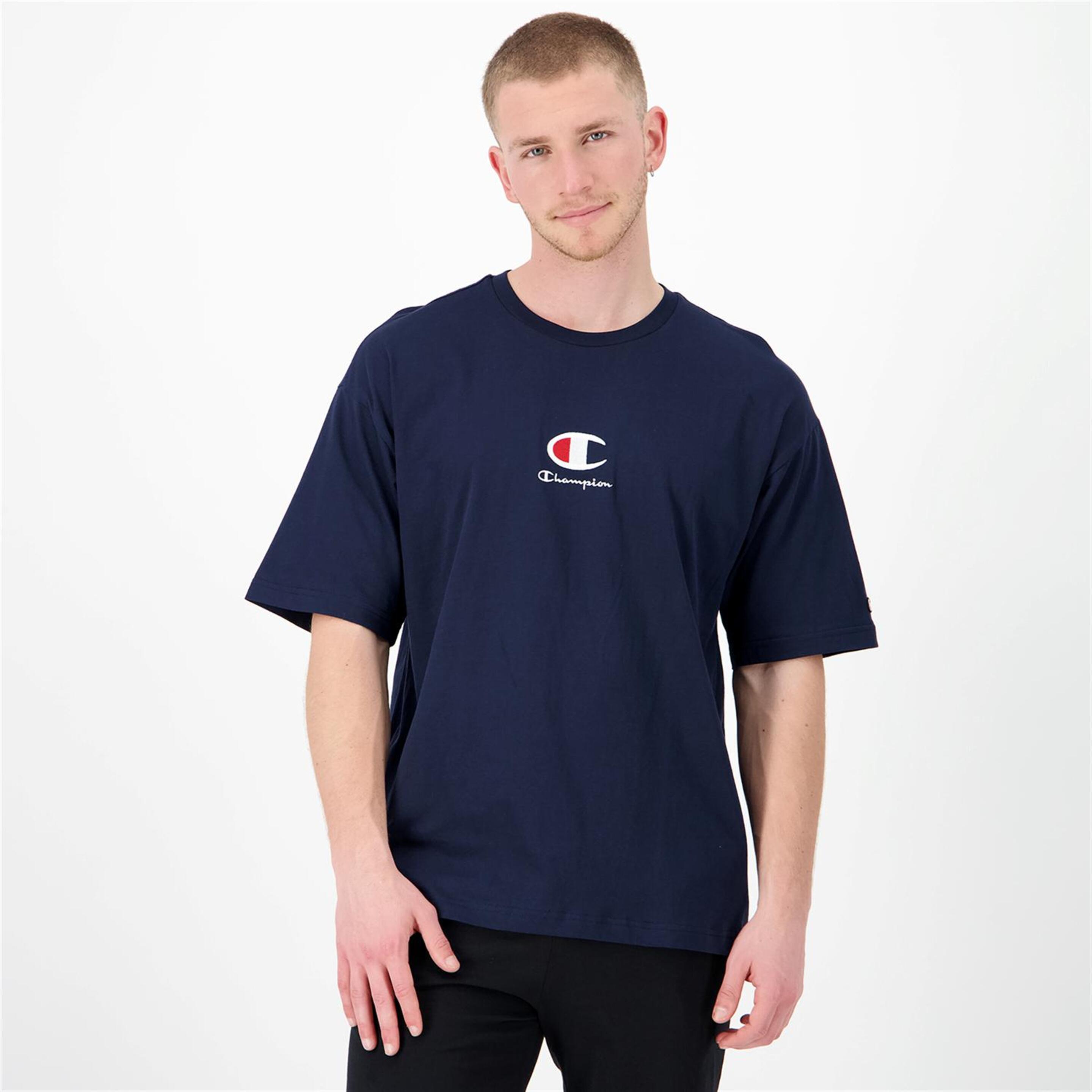 Champion C Logo - Marino - Camiseta Oversize Hombre
