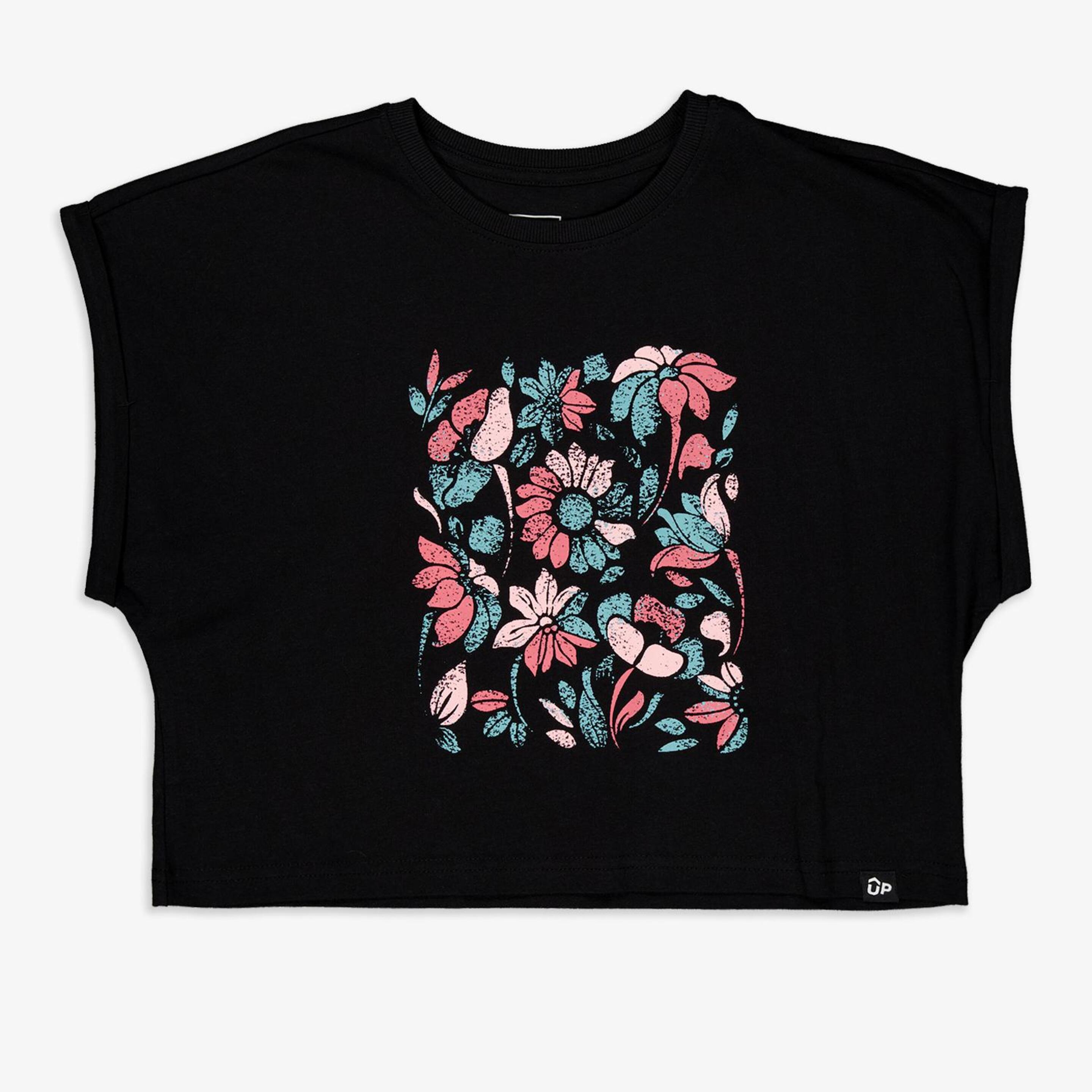 Up Basic 2 - negro - T-shirt Crop Rapariga