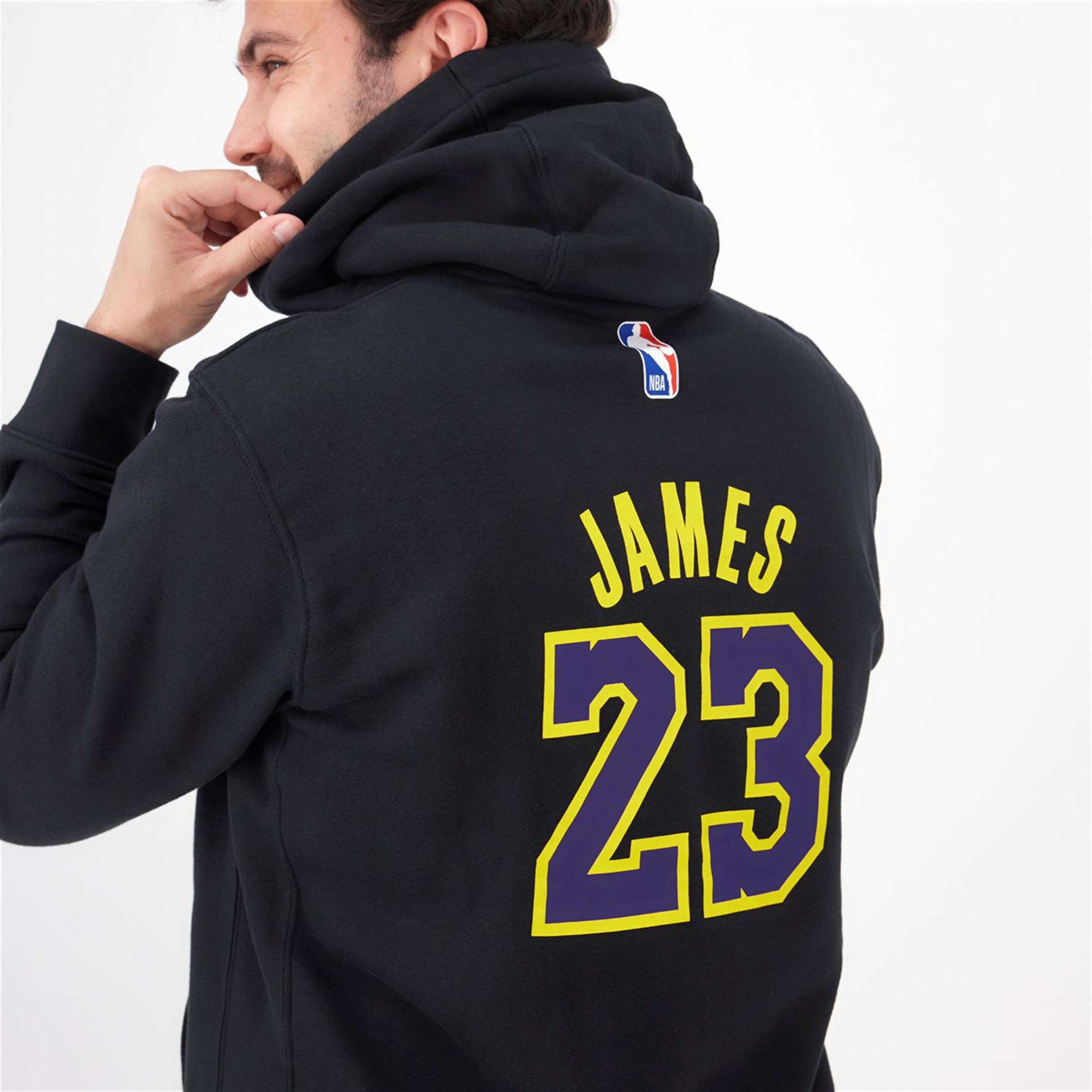 Nike L James Lakers - Negro - Sudadera Baloncesto Hombre
